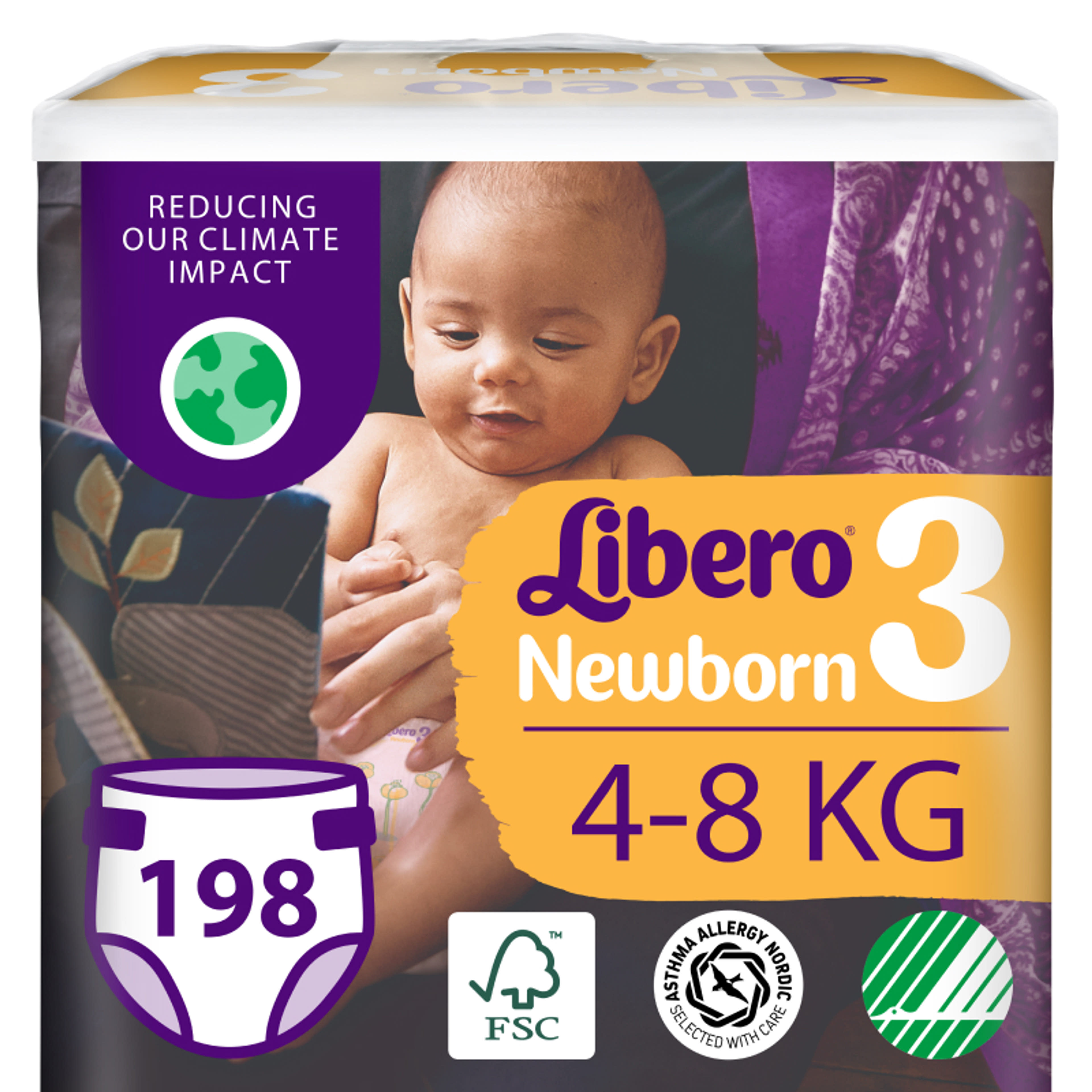 Libero Newborn nadrágpelenka, méret: 3, 4-8 kg - 198 db