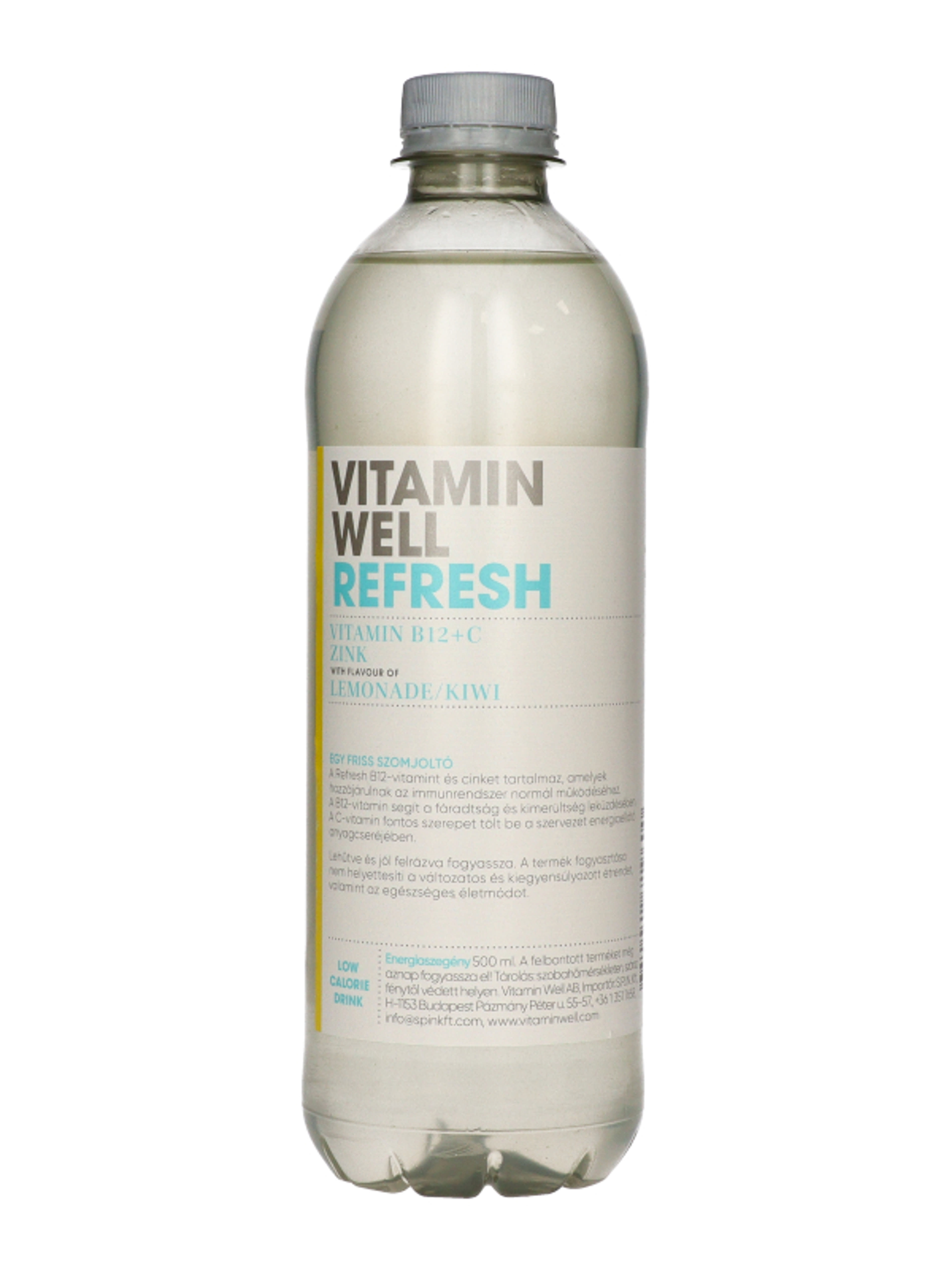Vitamin Well Refresh limonade-kiwi ízű szénsavmentes energiaszegény üditőital - 500 ml