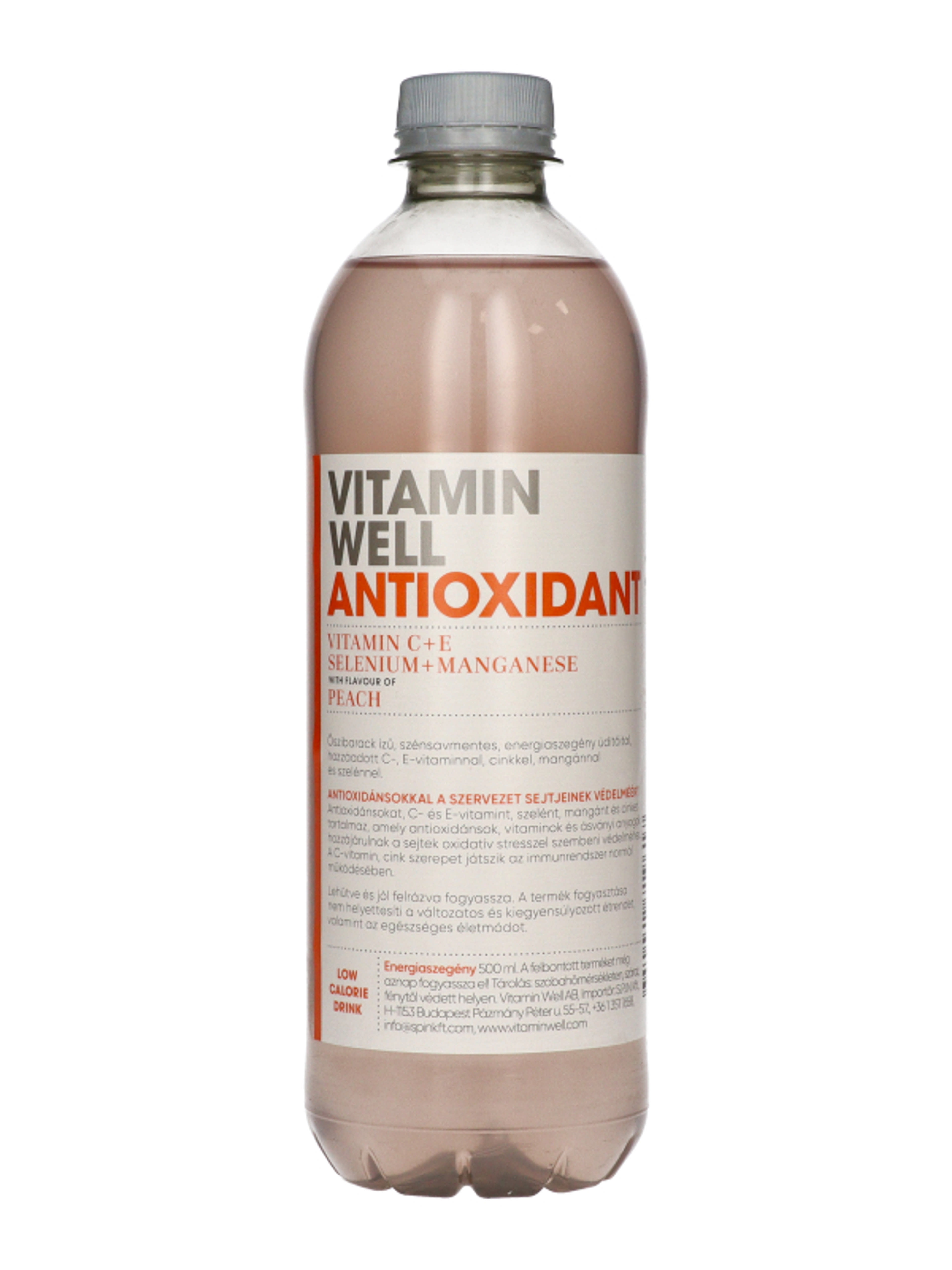 Vitamin Well Antioxidant őszibarack ízű, szénsavmentes, energiaszegény üdítőital - 500 ml