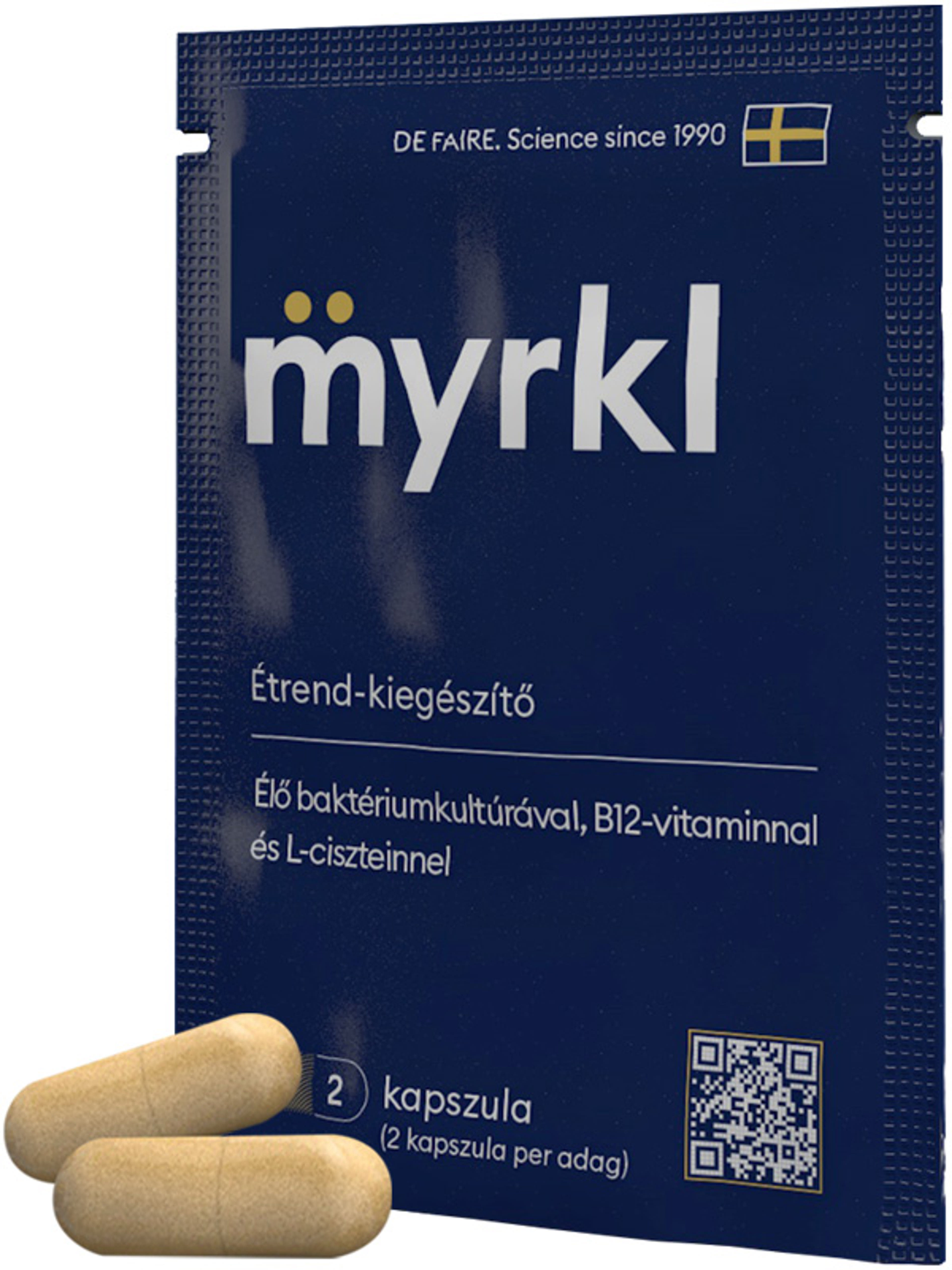 Myrkl étrend-kiegészítő kapszula élő baktériumkultúrával, B12-vitaminnal és L-ciszteinnel - 2 db-3