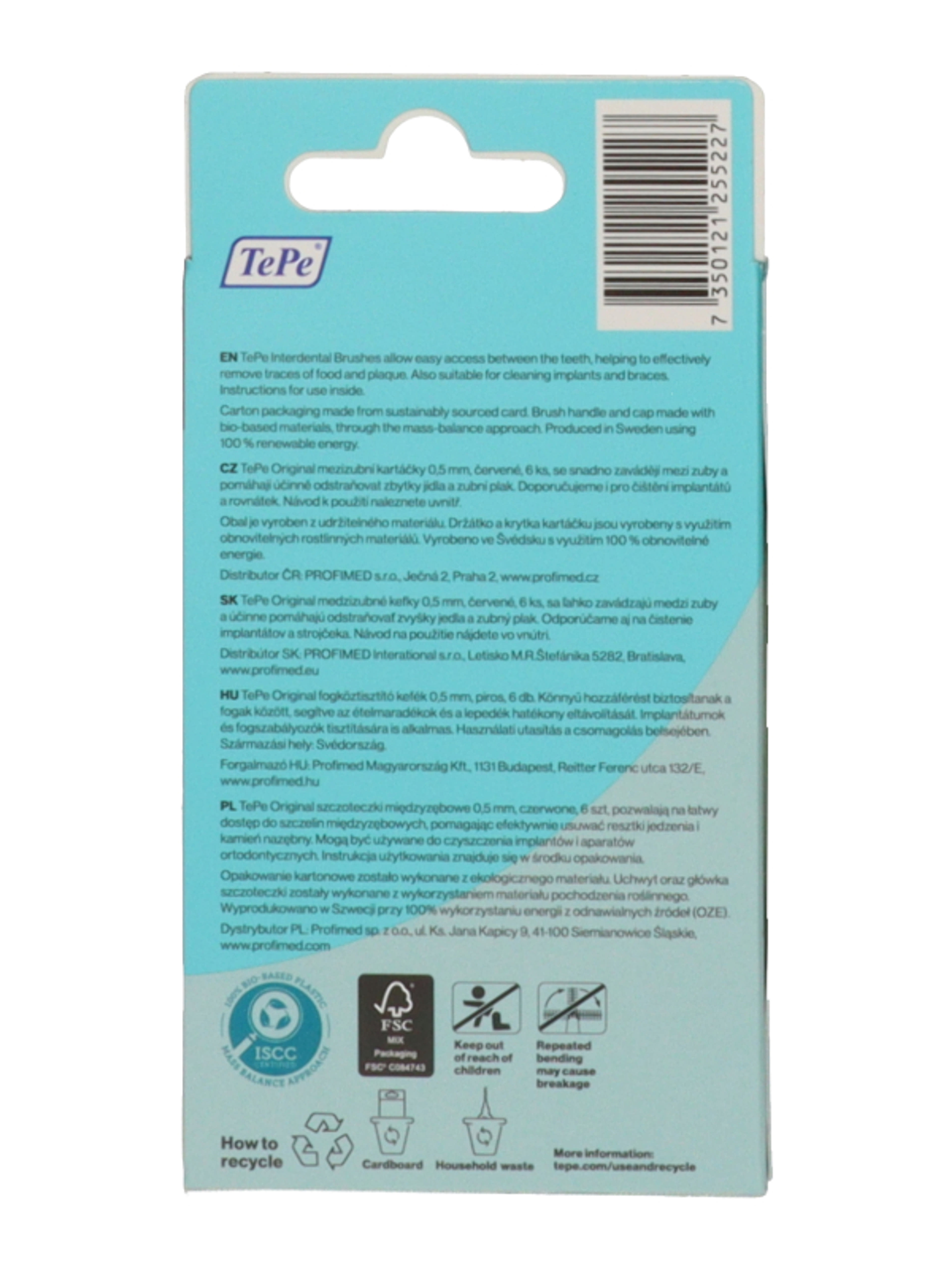 TePe Original fogköztisztító kefe 0,5 mm - 6 db-2