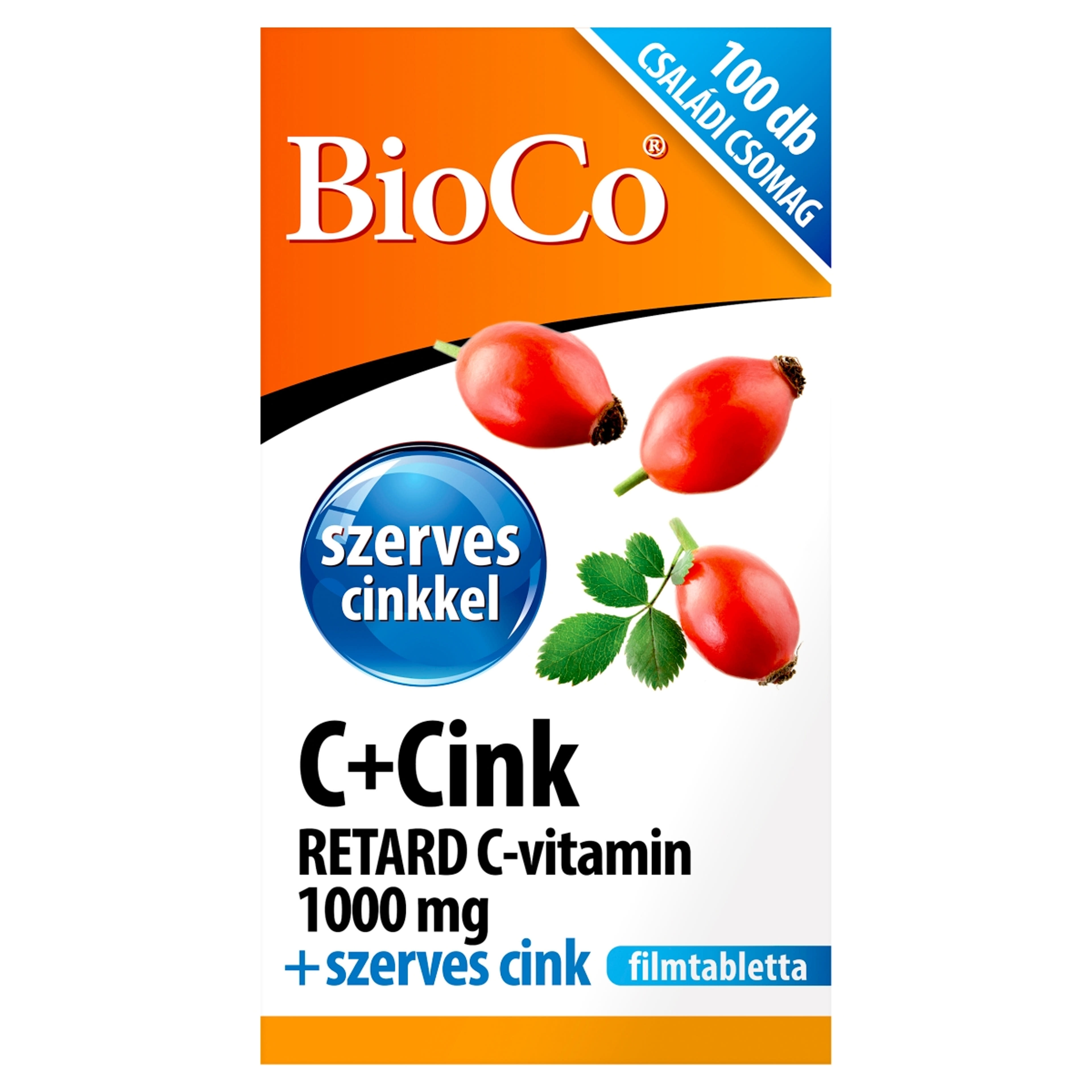 Bioco C+cink retard C-vitamin 1000 mg filmtabletta - 100 db