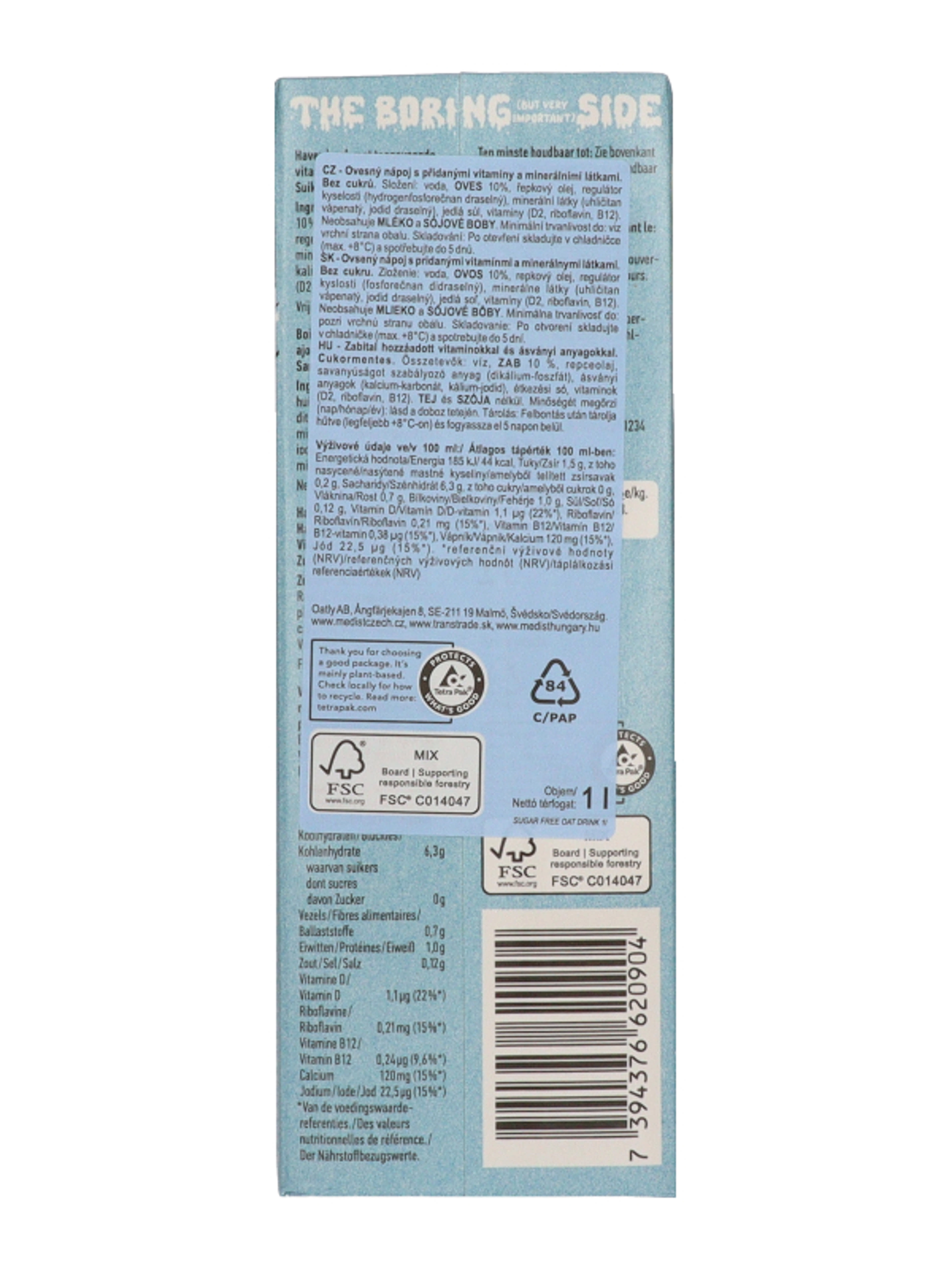 Oatly cukormentes zabital - 1 l-5