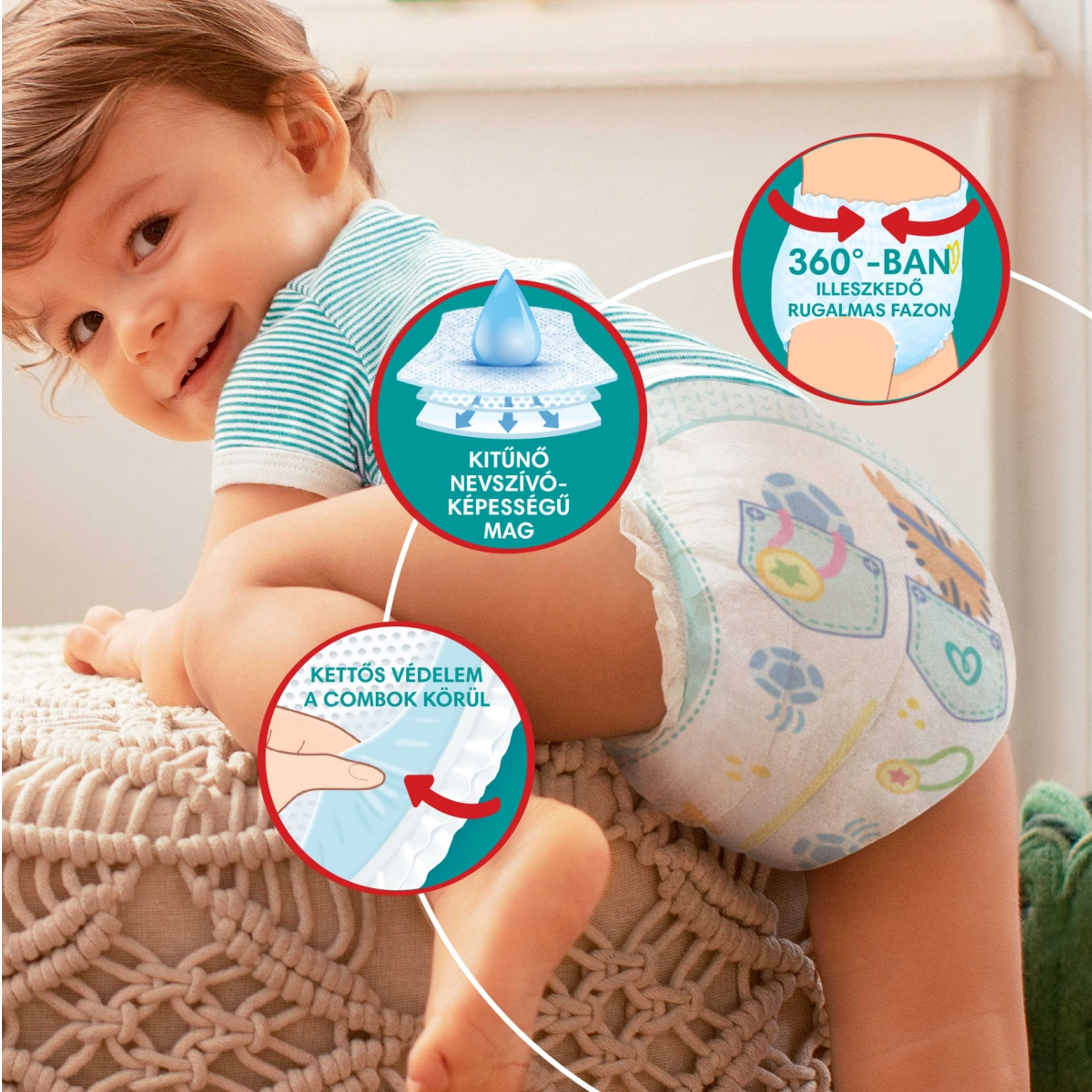 Pampers Pants bugyipelenka monthly pack 4-es 9-15 kg - 176 db-4