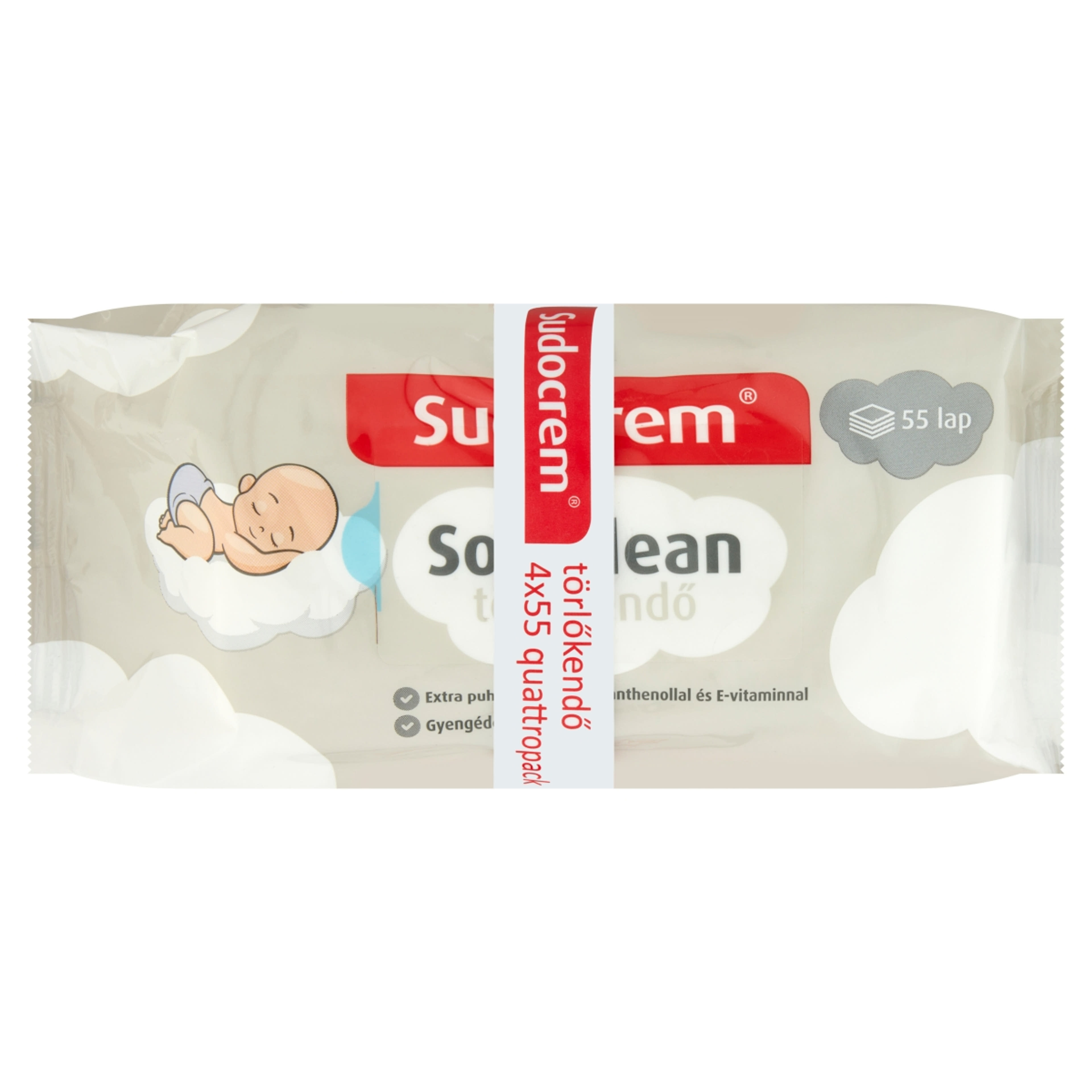 Sudocrem Soft Clean Törlőkendő (4x55 db) - 220 db-1