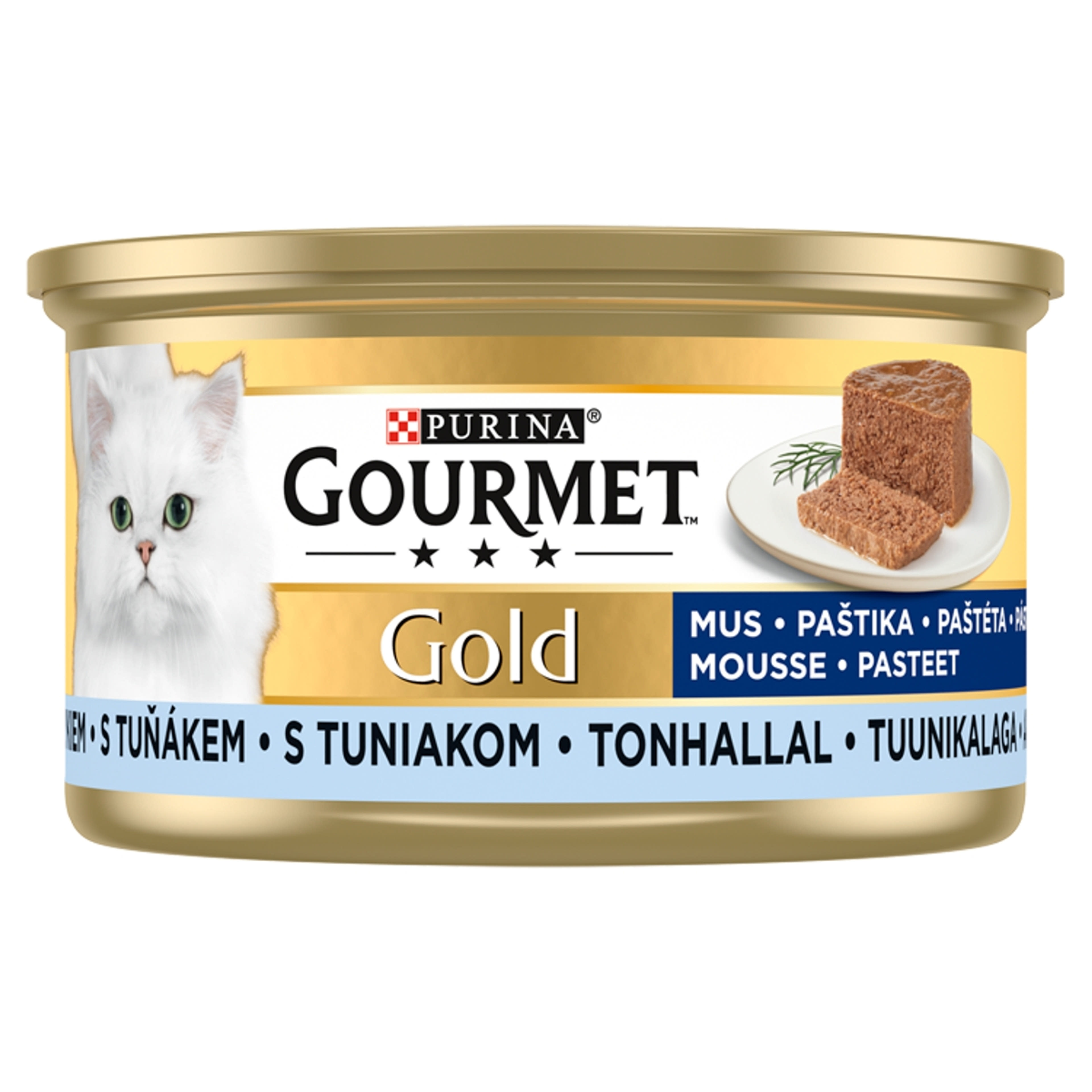 Gourmet Gold felnőtt teljes értékű konzerv macskáknak, tonhalas pástétom - 85 g