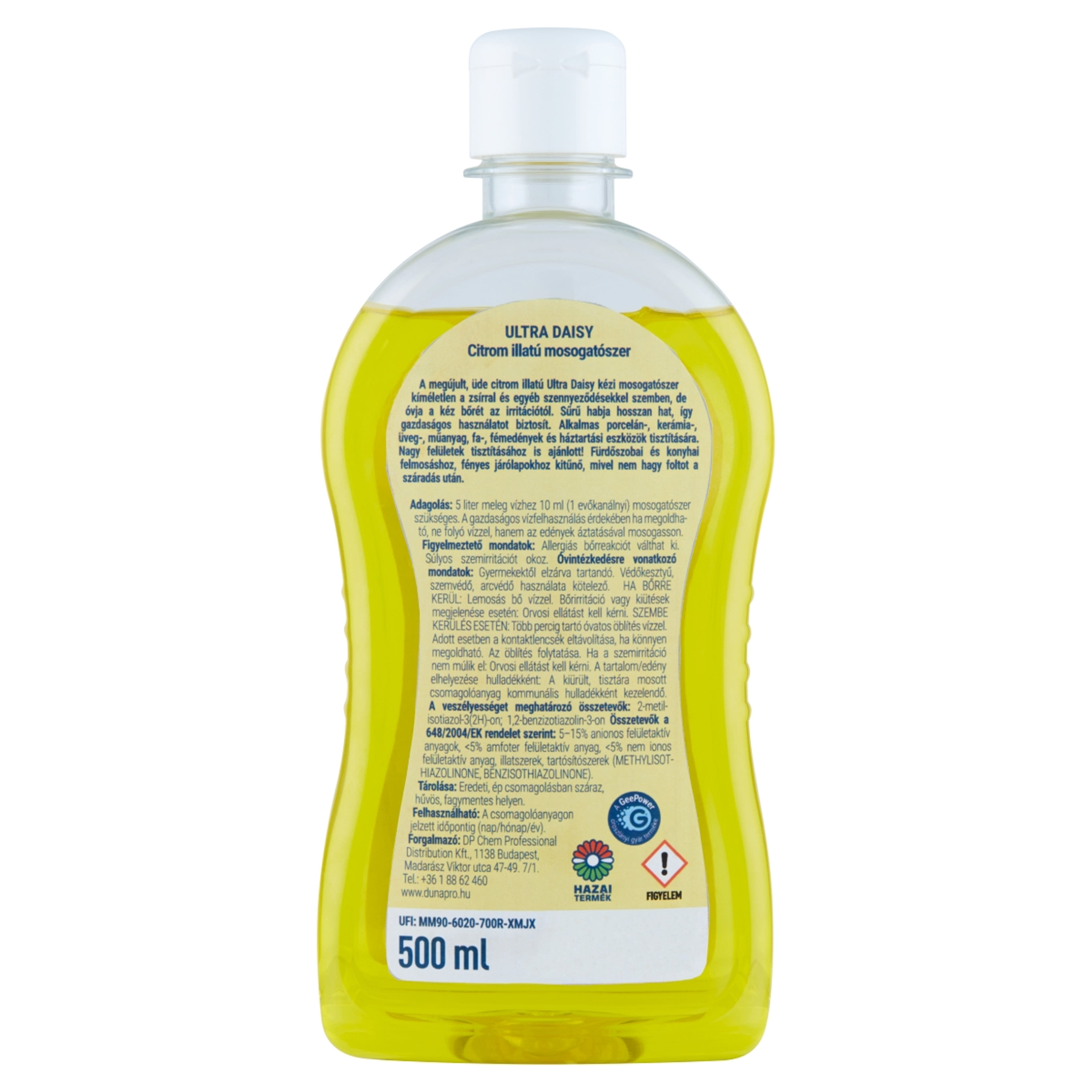 Ultra Daisy kézi mosogatószer citrom illattal - 500 ml-3