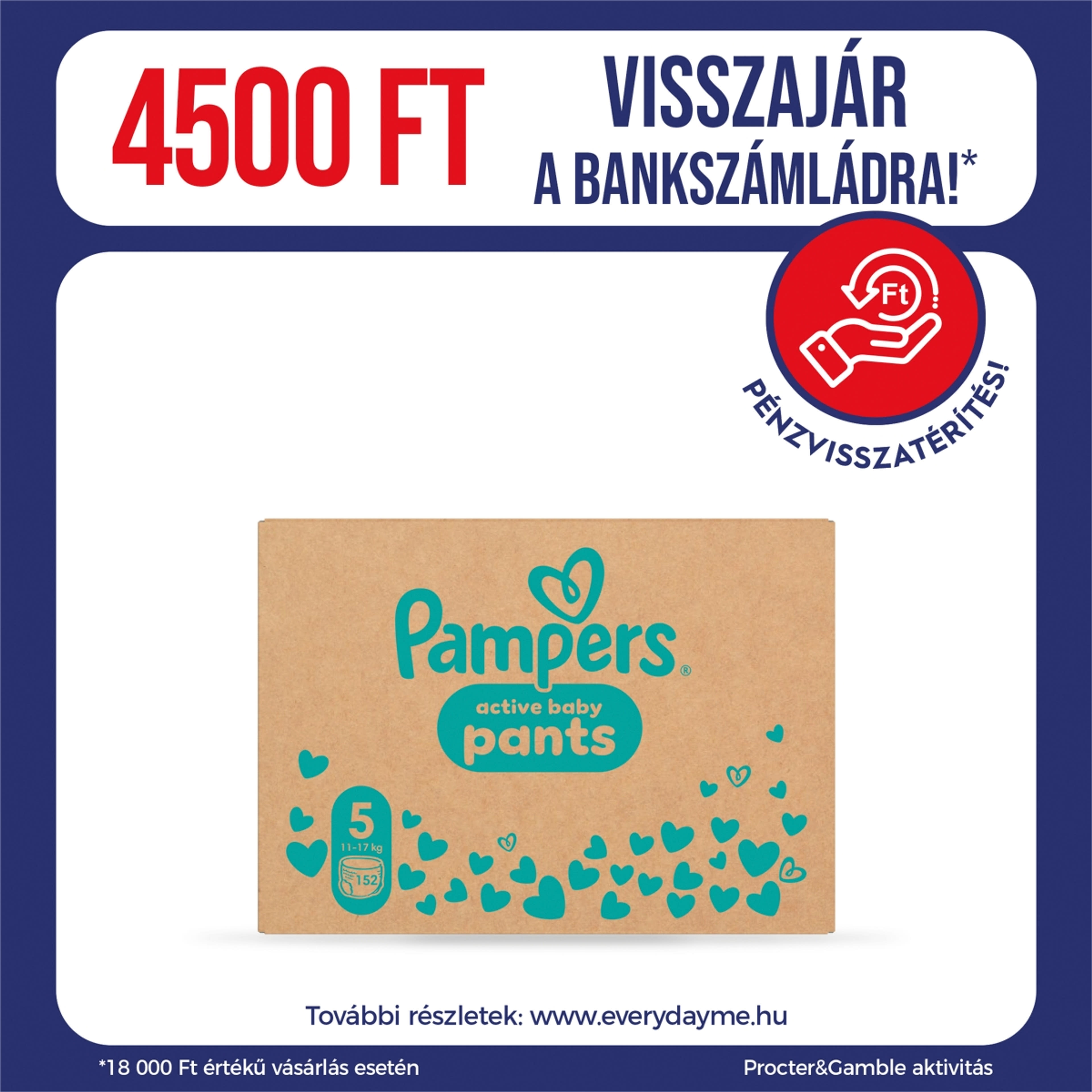 Pampers Pants monthly pack 5-os 12-17 kg - 152 db
