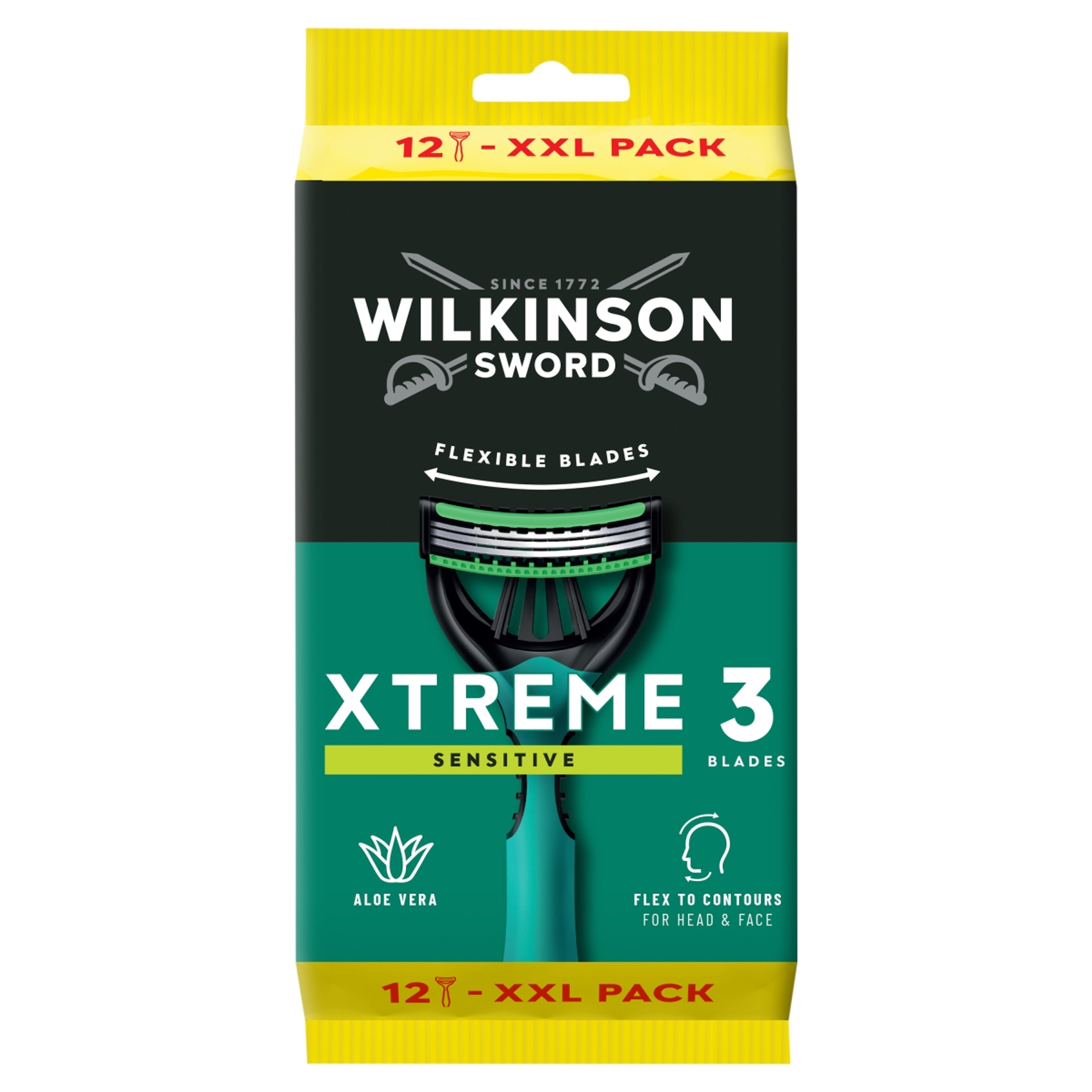 Wilkinson Xtreme3 sensitive eldobható borotva férfi - 12 db