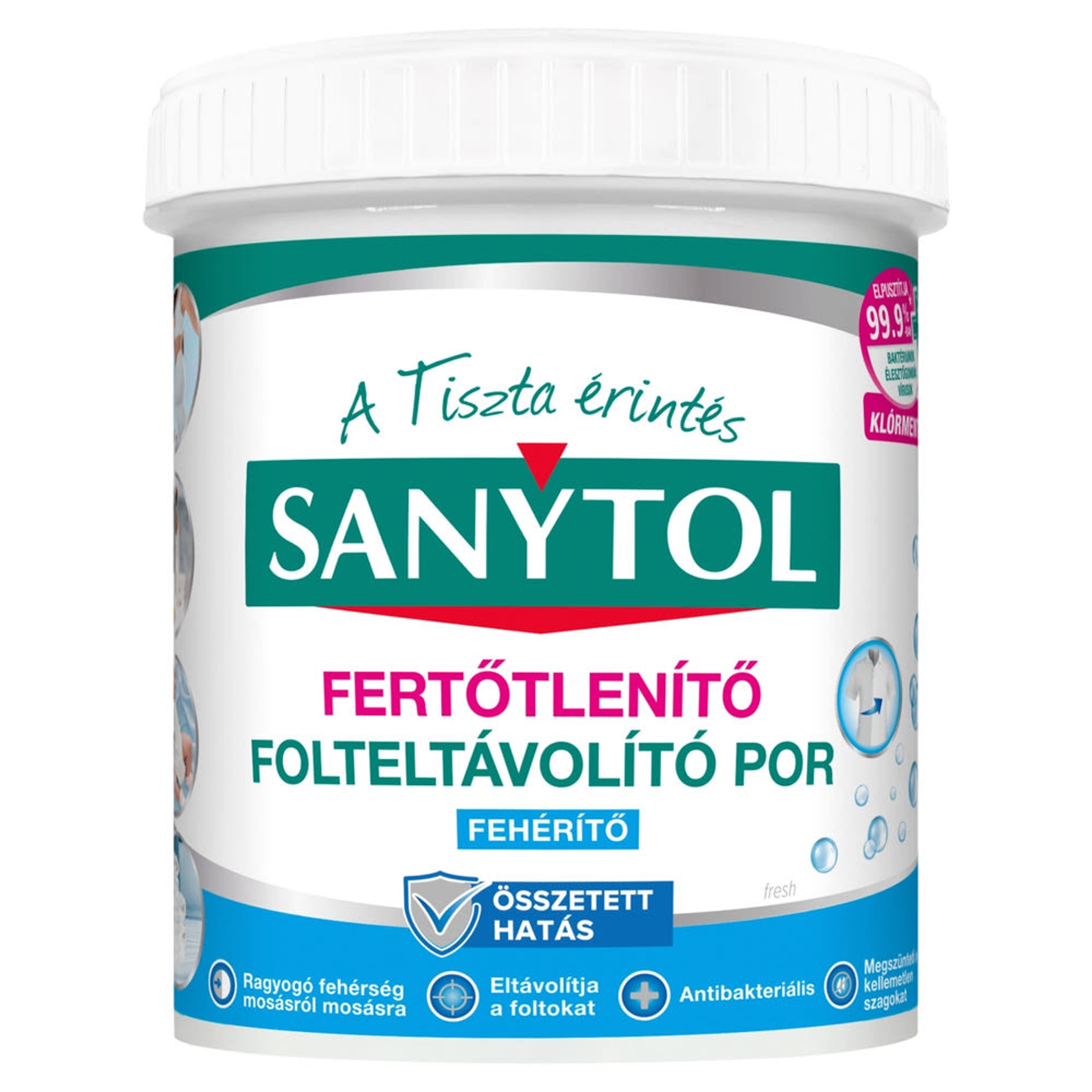 Sanytol fertőtlenítő folteltávolító fehér textíliához por - 450 g