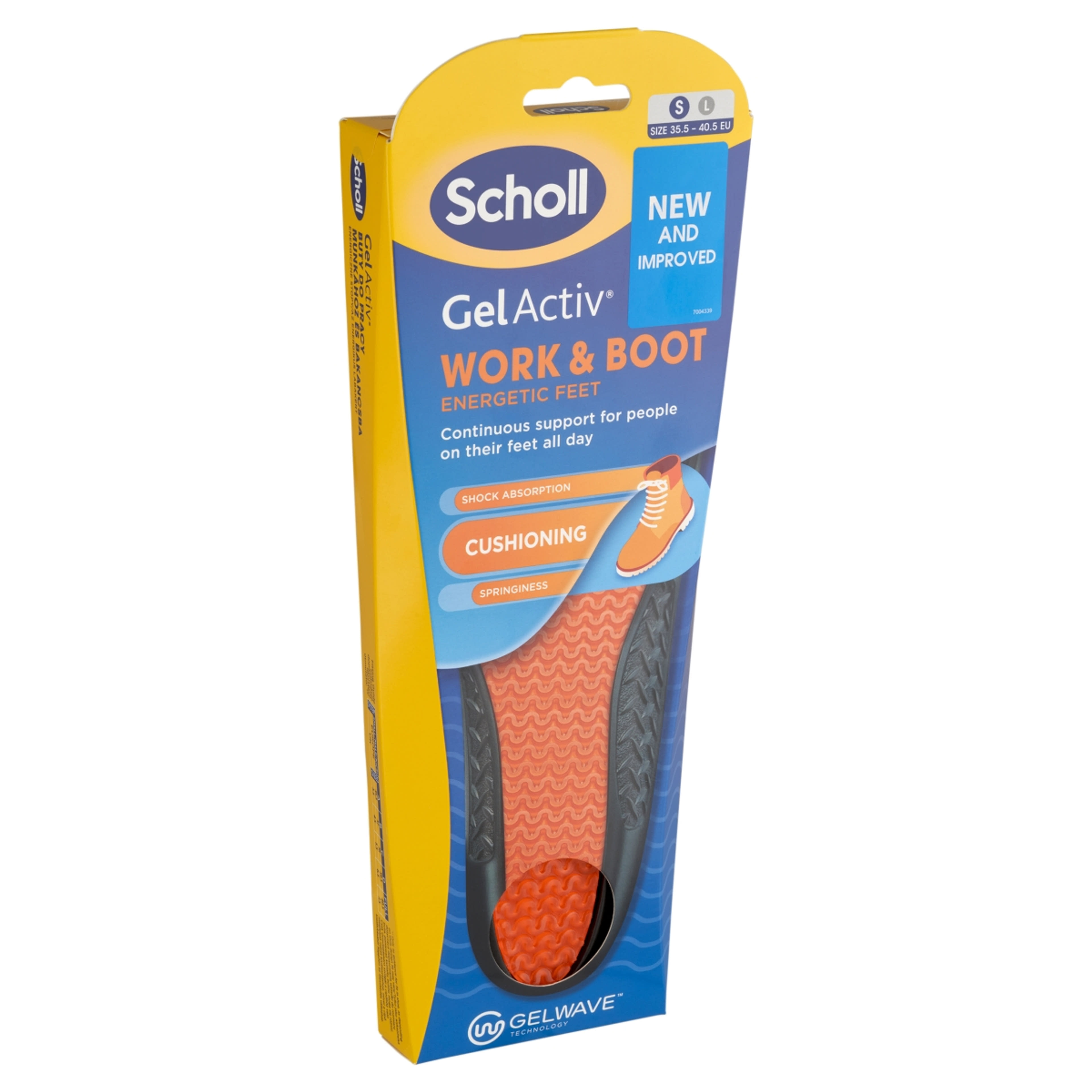 Scholl Gel Activ Work&Boots talpbetét S méret - 2 db-2