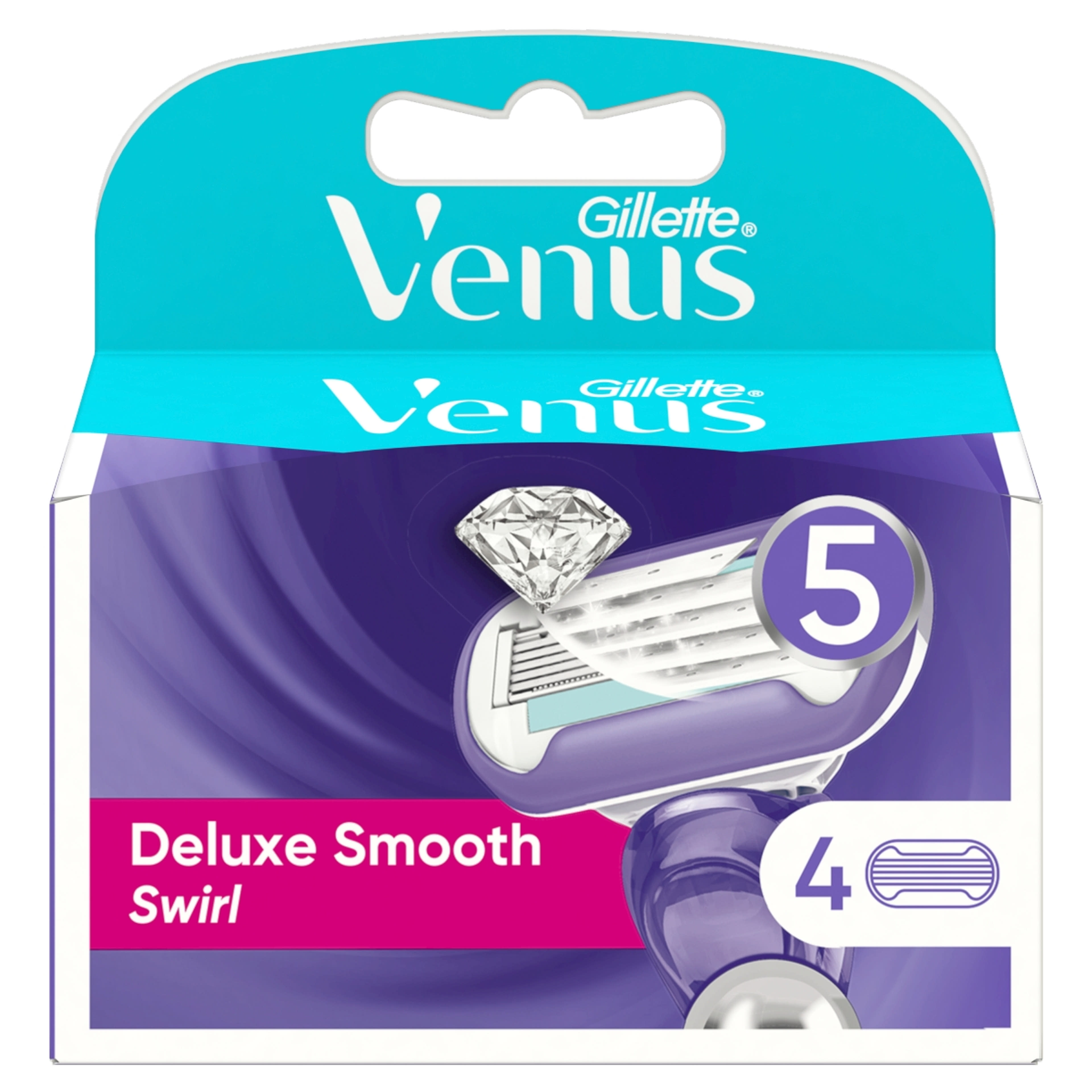 Gillette Venus Swirl borotvabetét 5 pengés - 4db