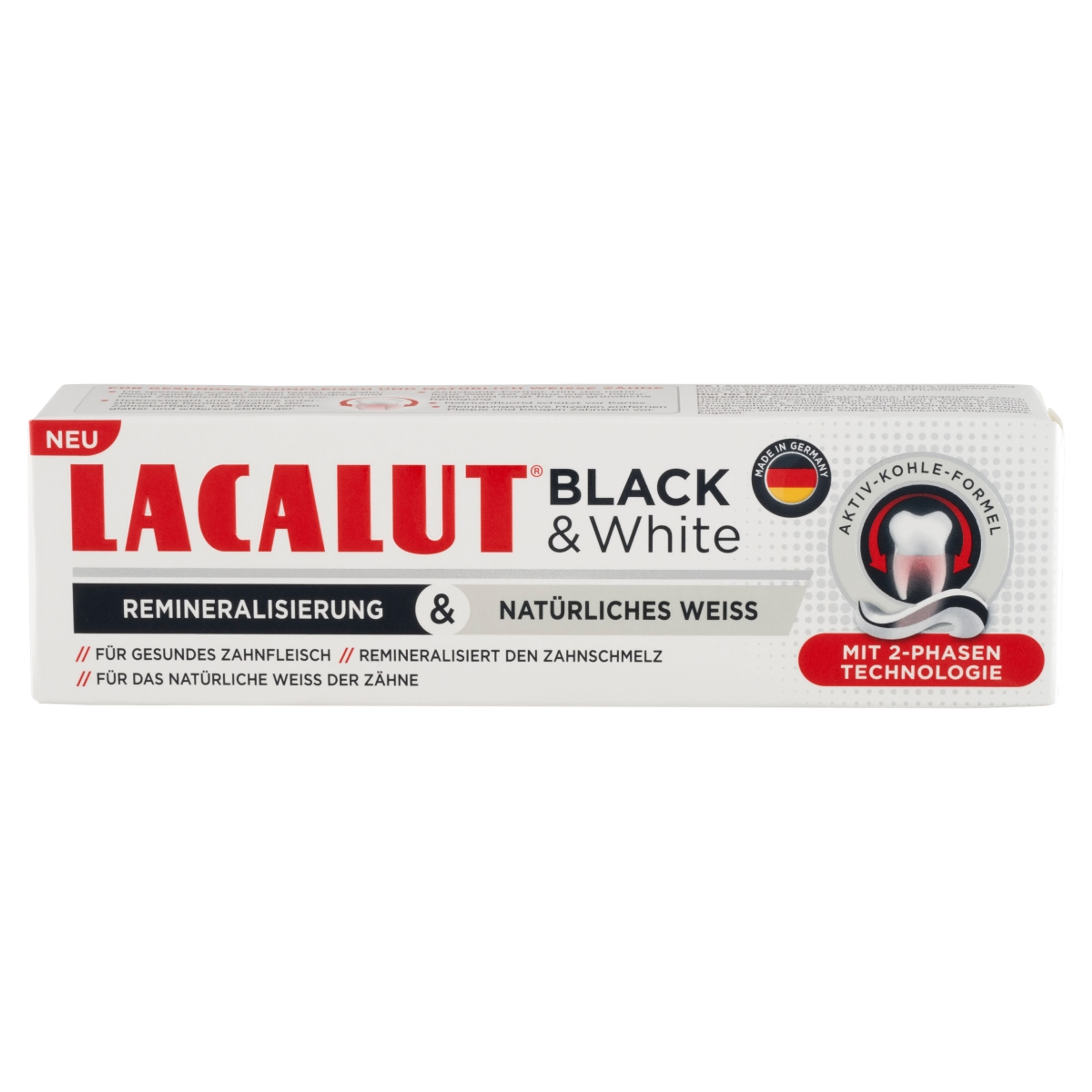 Lacalut Black & White fogkrém - 75 ml-2