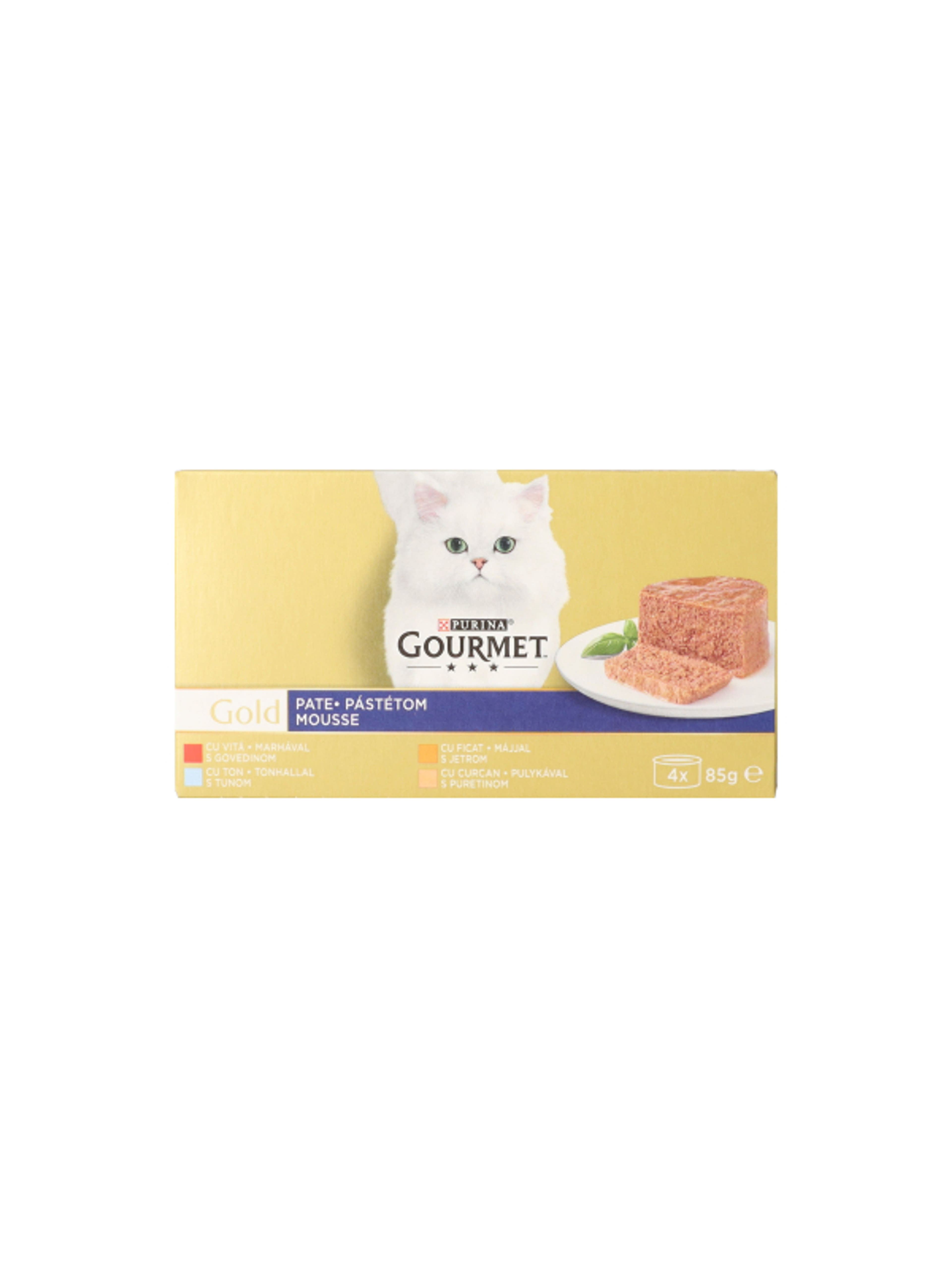 Gourmet Gold felnőtt teljes értékű konzerv macskáknak, pástétom 4 ízben (4x85 g) - 340 g-2