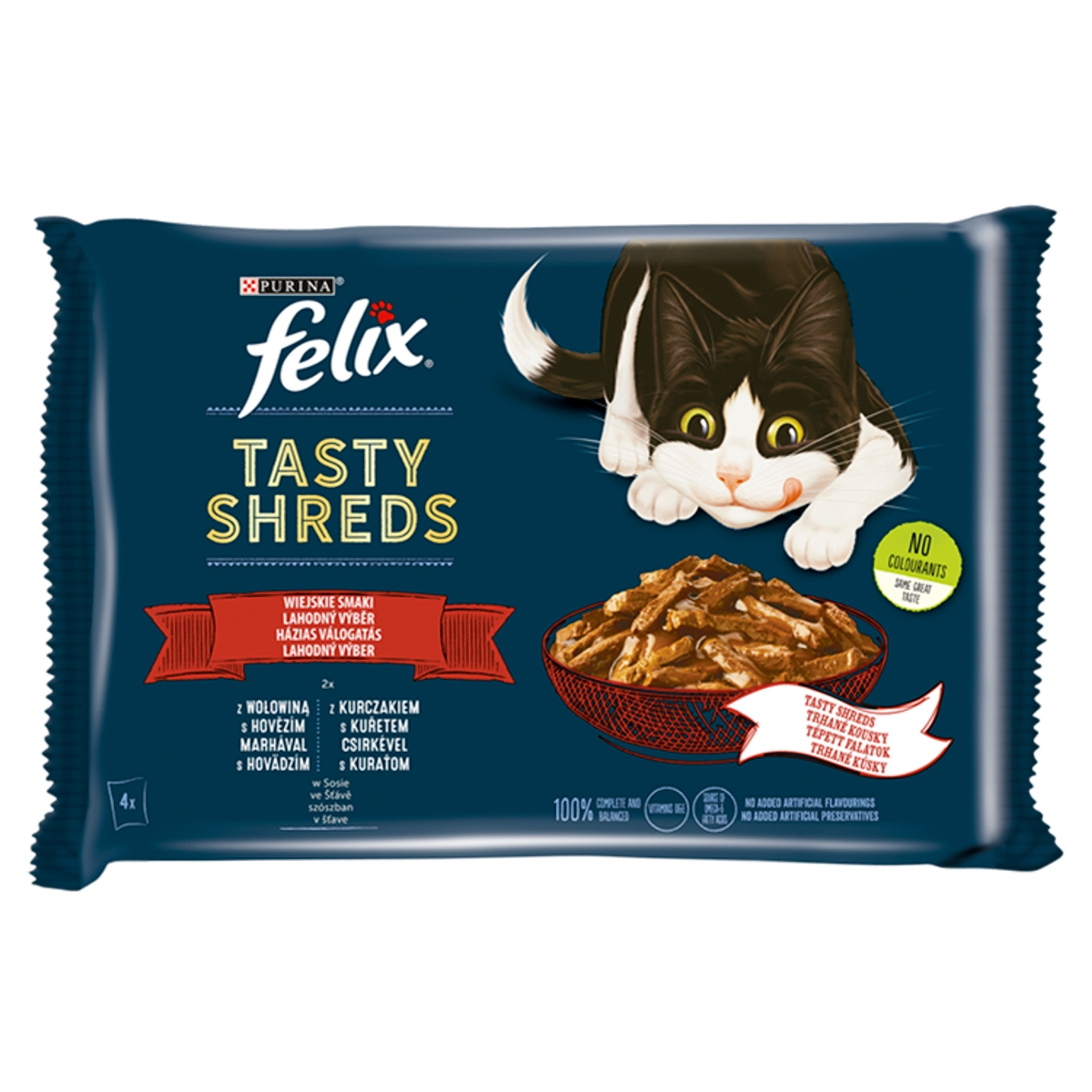 Felix shreds házias válogatás szószban macskáknak 4*80 g - 320 g
