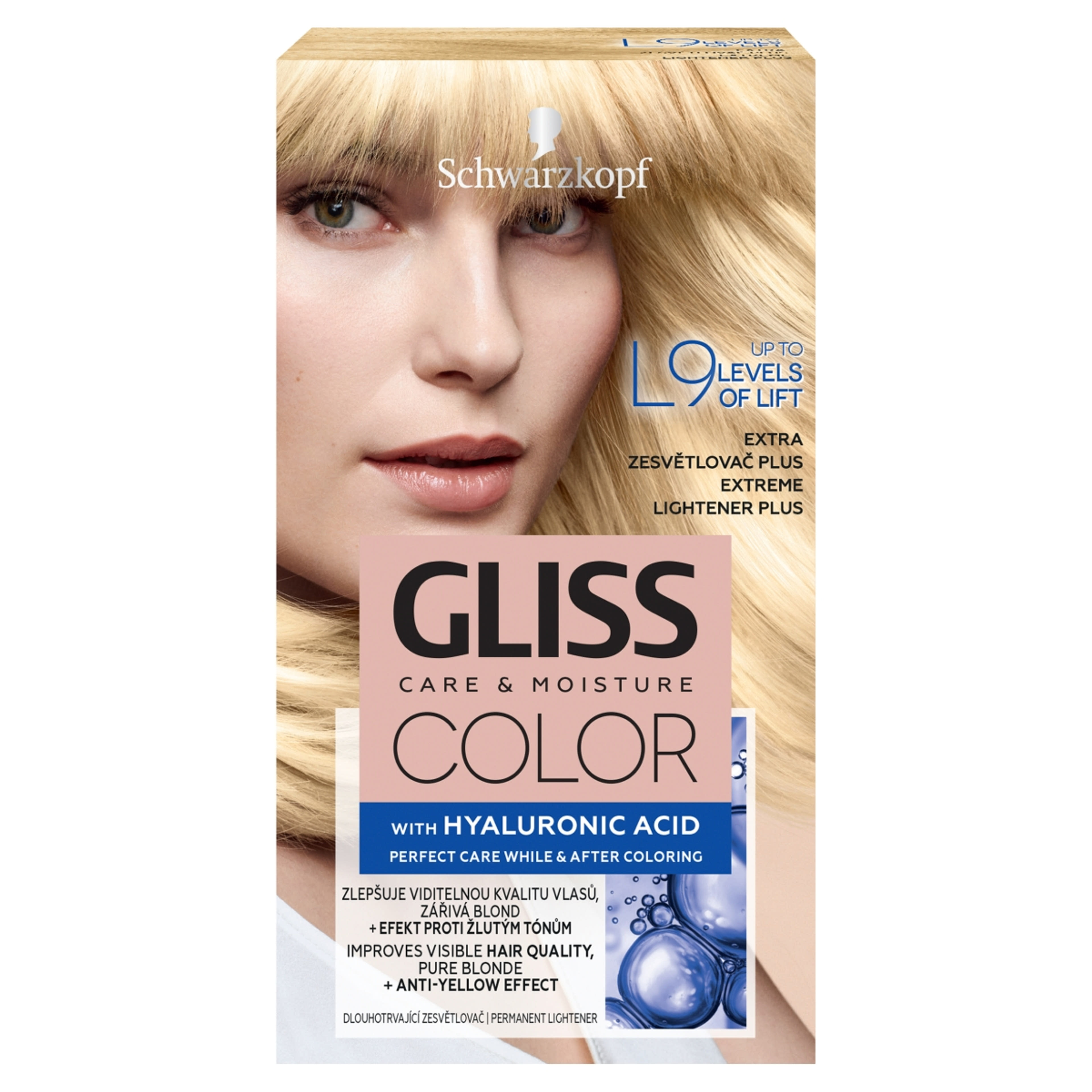 Gliss Color tartós hajfesték L9 Extrém plusz világosító - 1 db