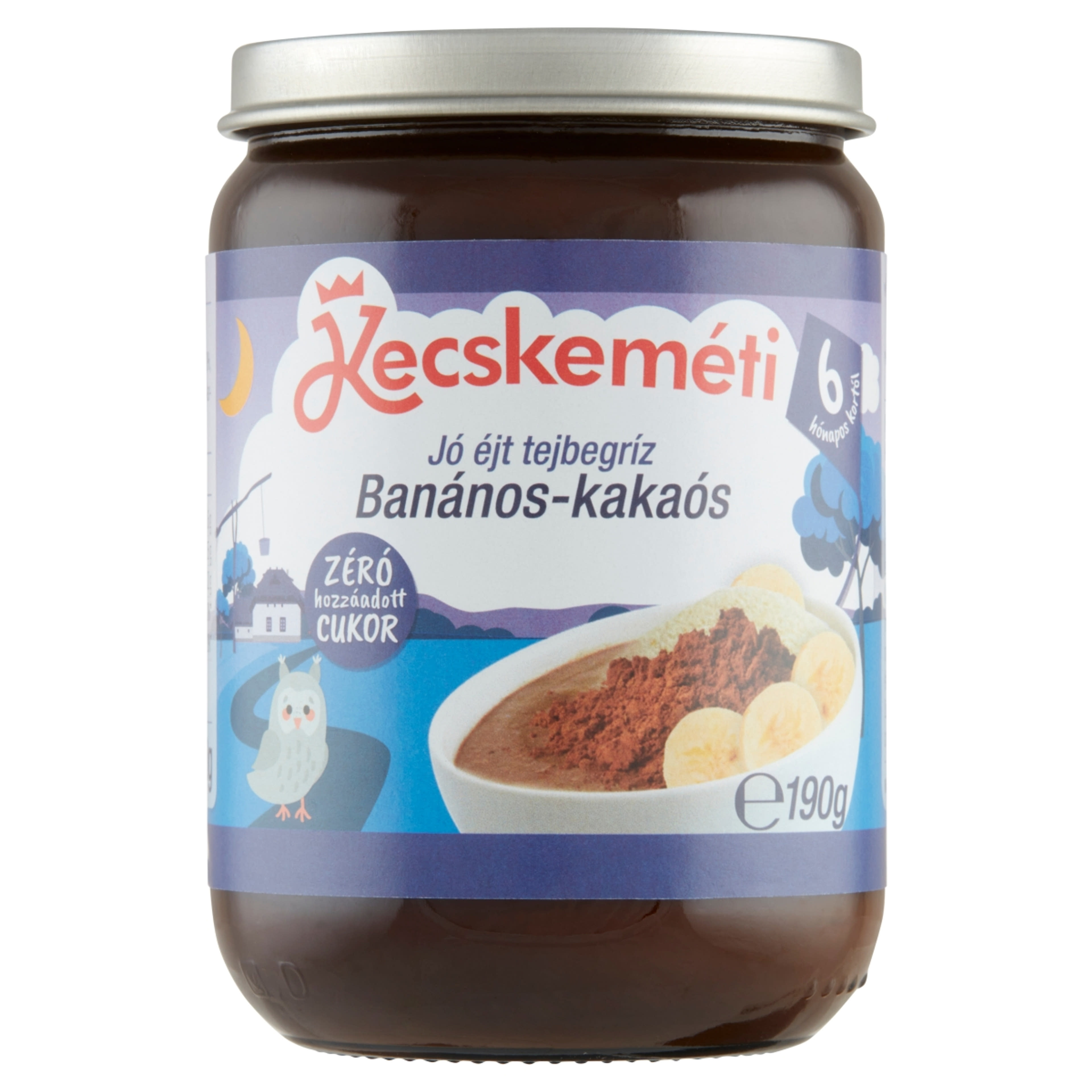 Kecskeméti Jó Éjszakát Tejbegríz Kakaó/Banán 6 Hónapos Kortól - 190 g