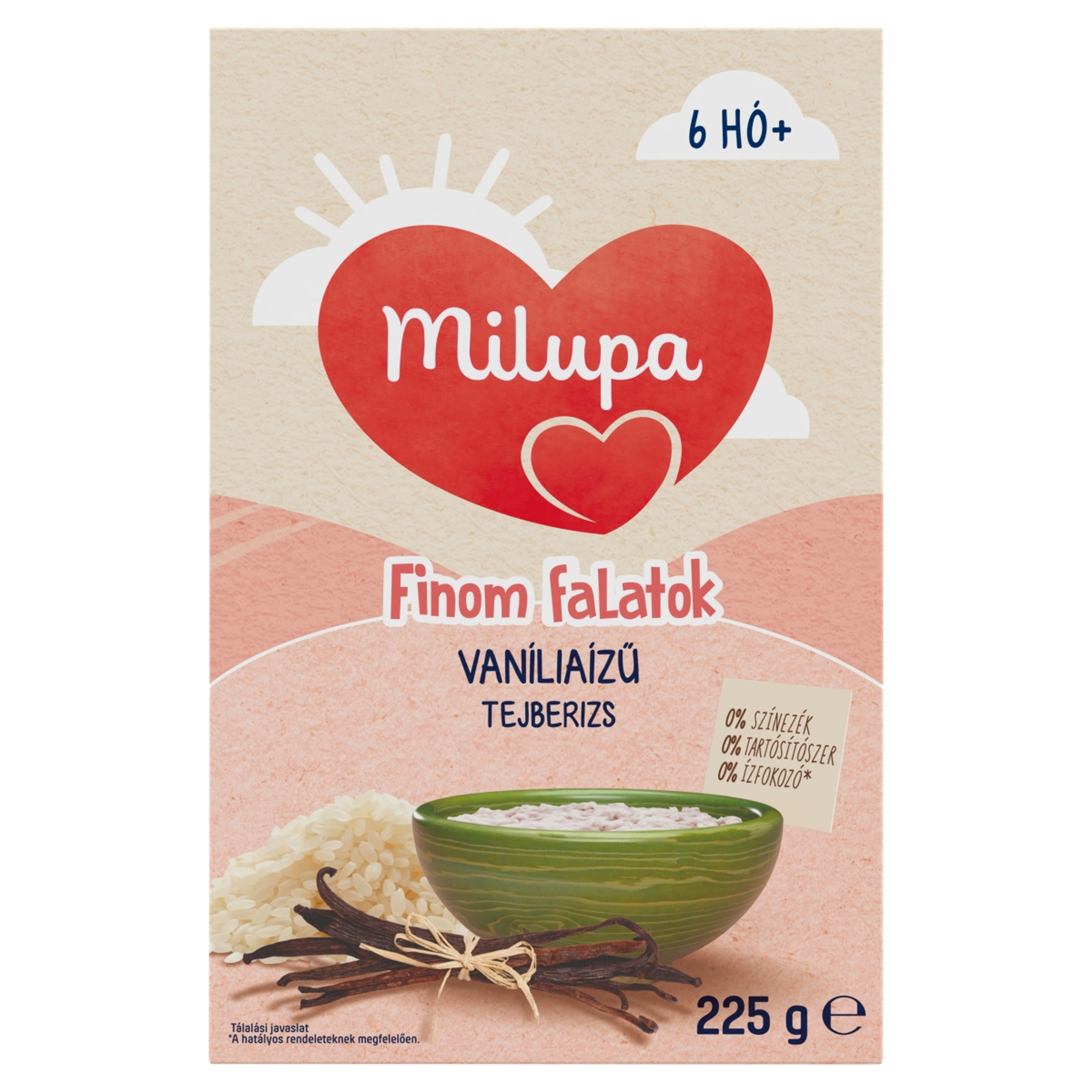 Milupa Finom falatok tejberizs vaníliaízű 6 hónapos kortól - 225 g