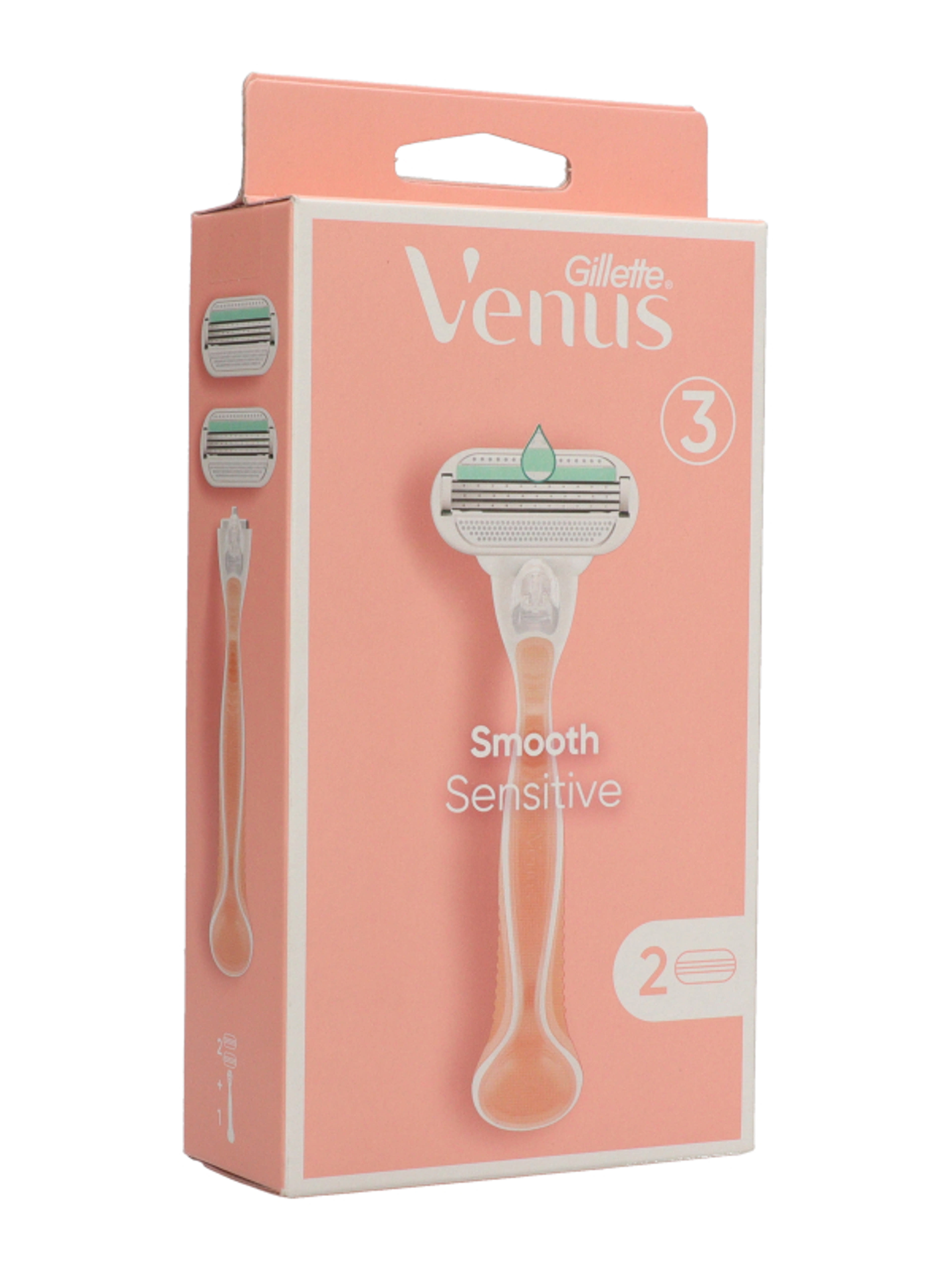 Gillette Venus Smooth Sensitive borotvakészülék 3 pengés + 2 borotvabetét - 1 db-11