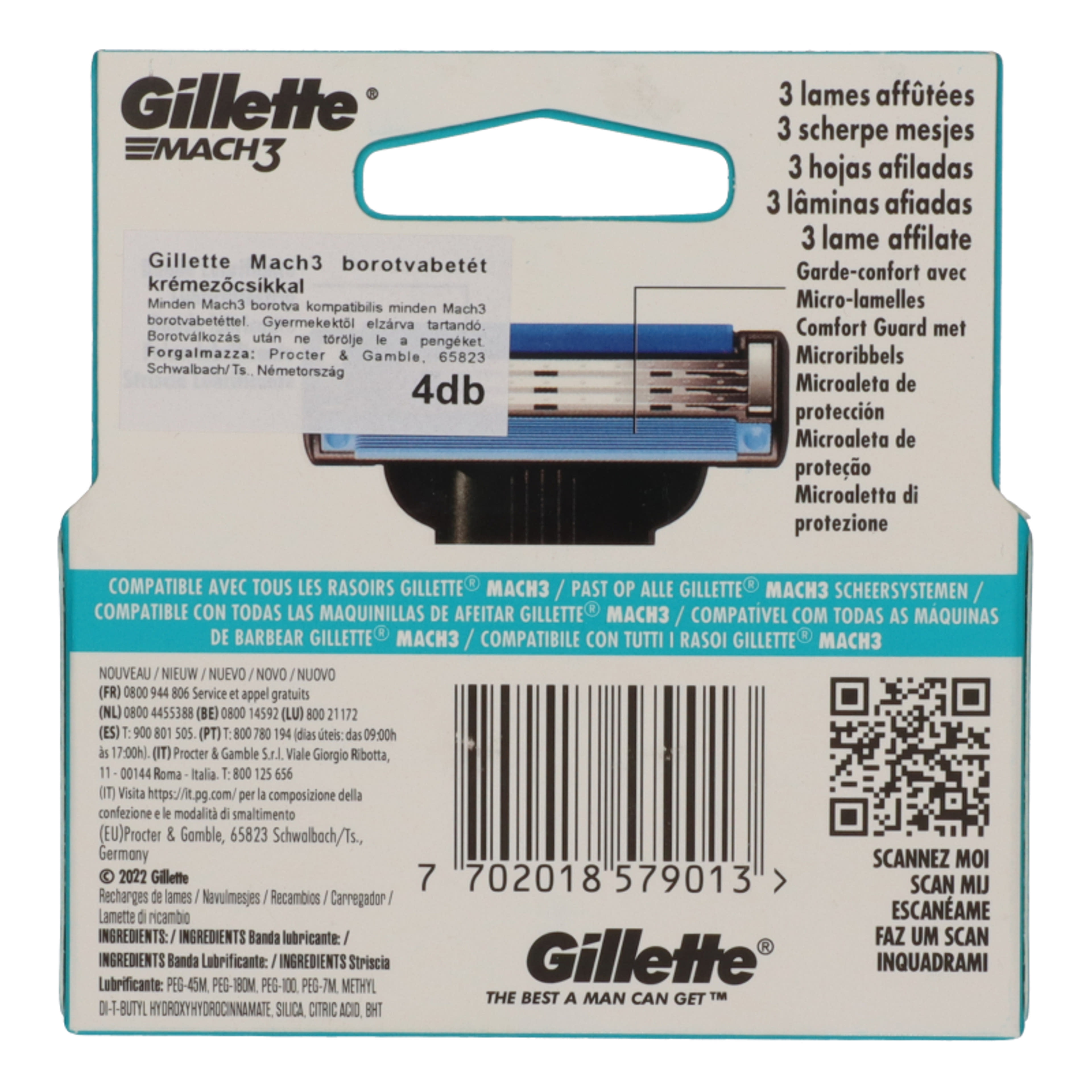 Gillette Mach3 borotvapenge 3 pengés - 4 db-3