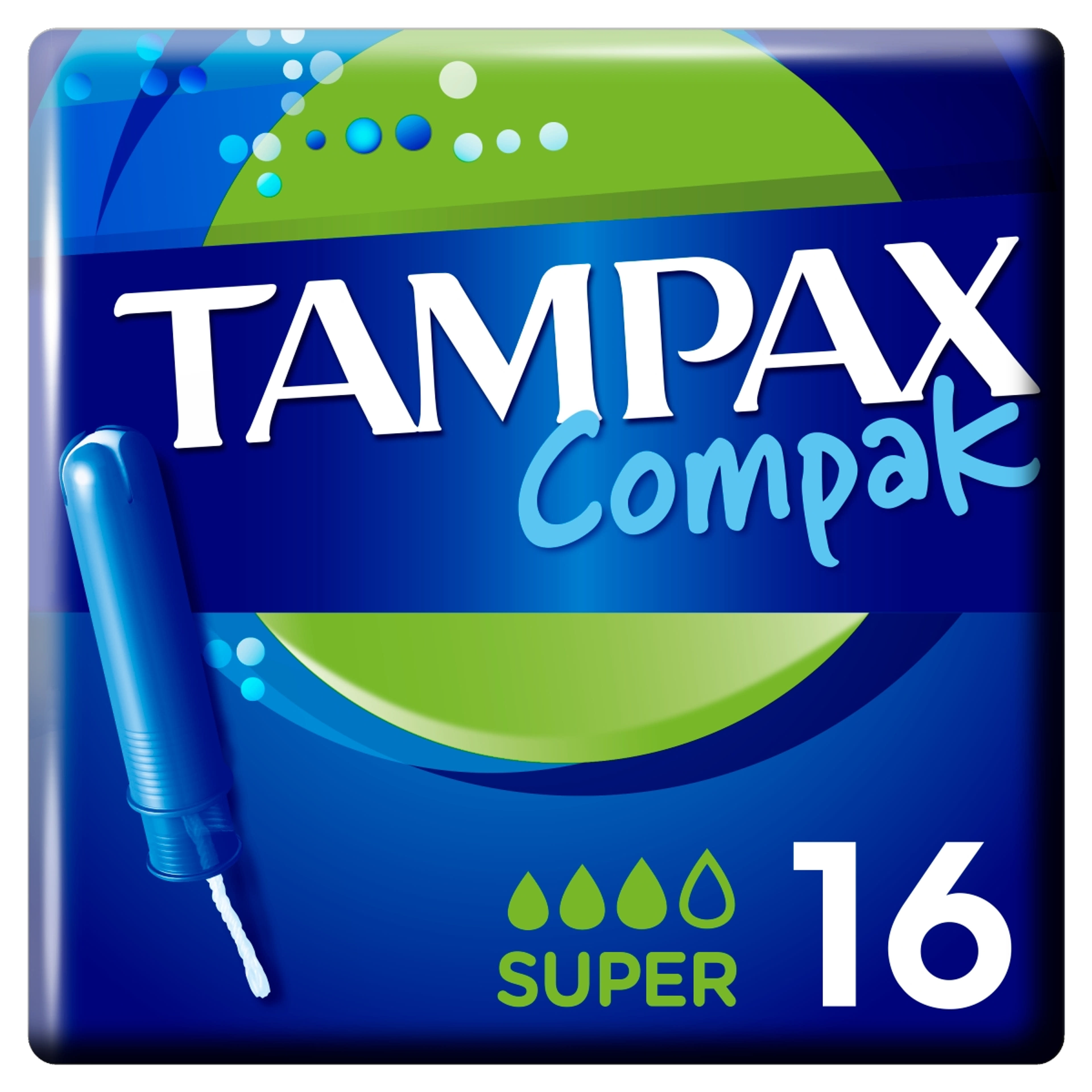 Tampax Super Compak tampon applikátorral - 16 db-4