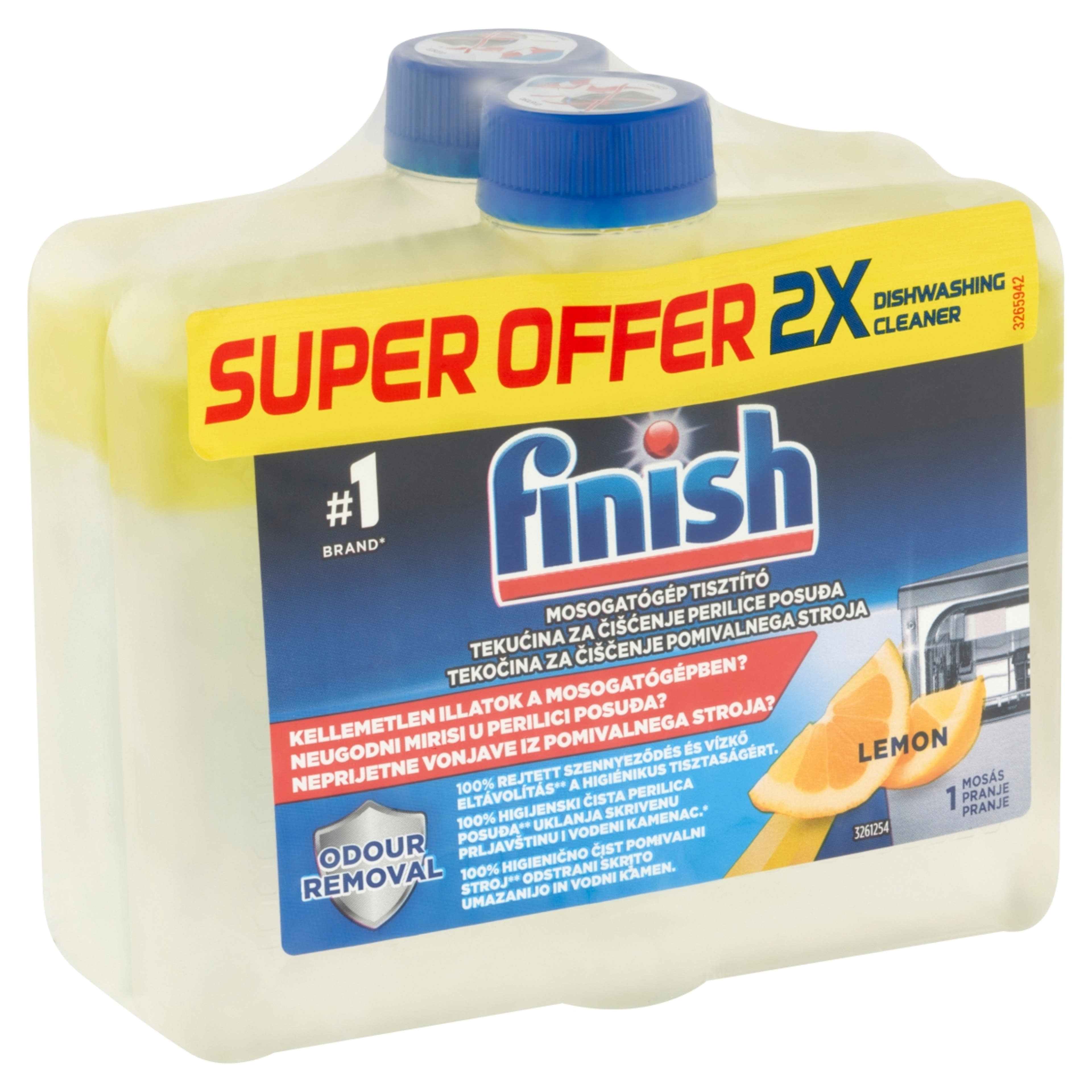 Finish Duo Pack Citromos Mosogatógép Tisztítószer (2x250 ml) - 500 ml-2