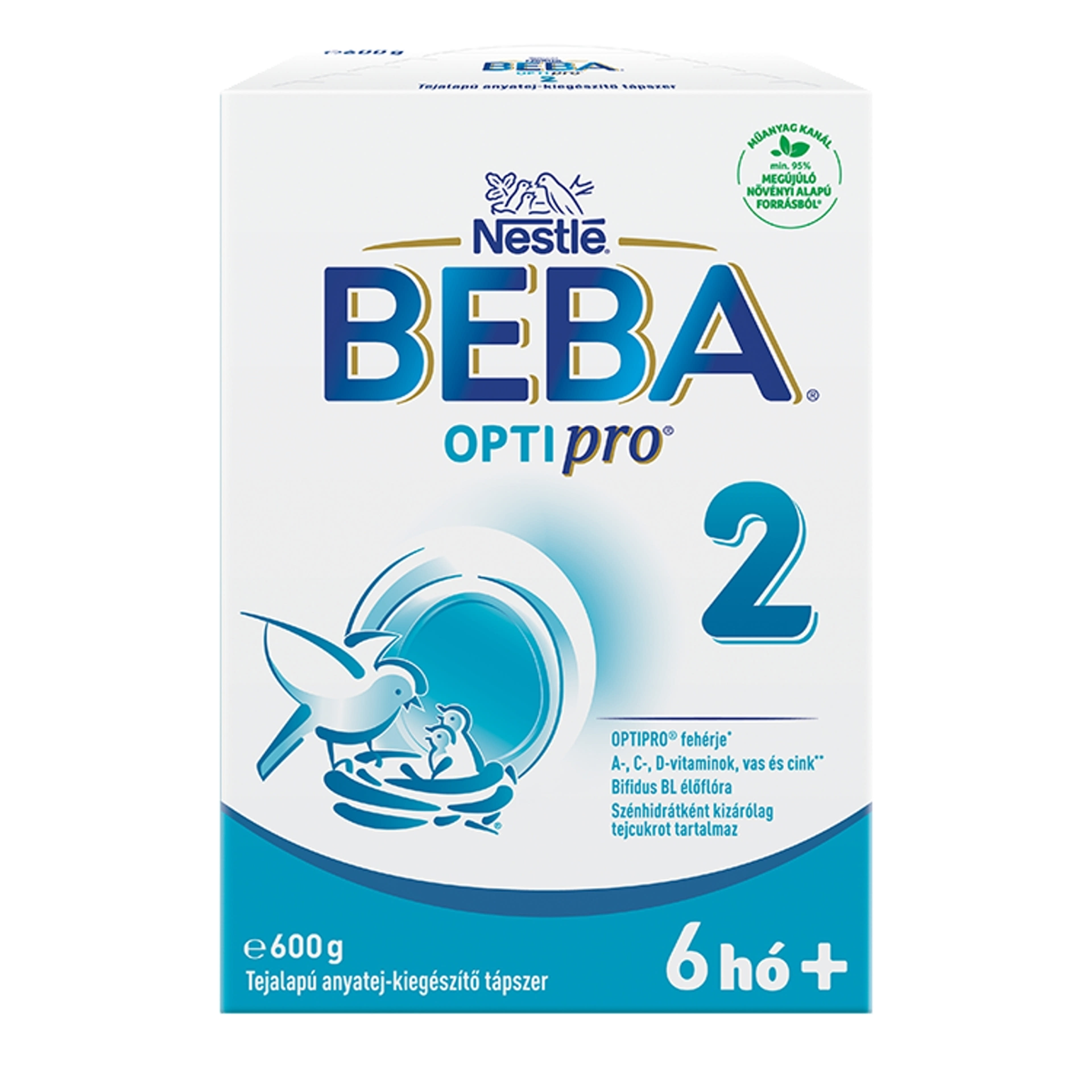 Beba Optipro 2 tejalapú anyatej-kiegészítő tápszer 6 hónapos kortól - 600 g