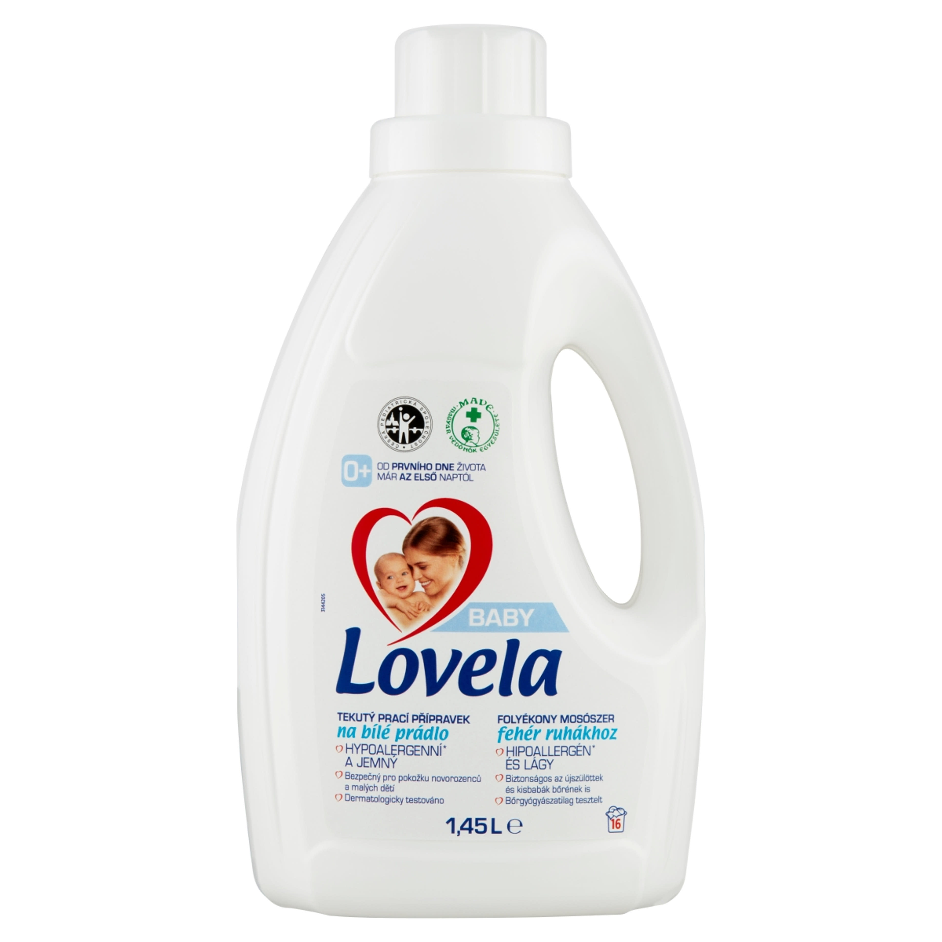 Lovela Baby folyékony mosószer fehér ruhákhoz 16 mosás - 1450 ml