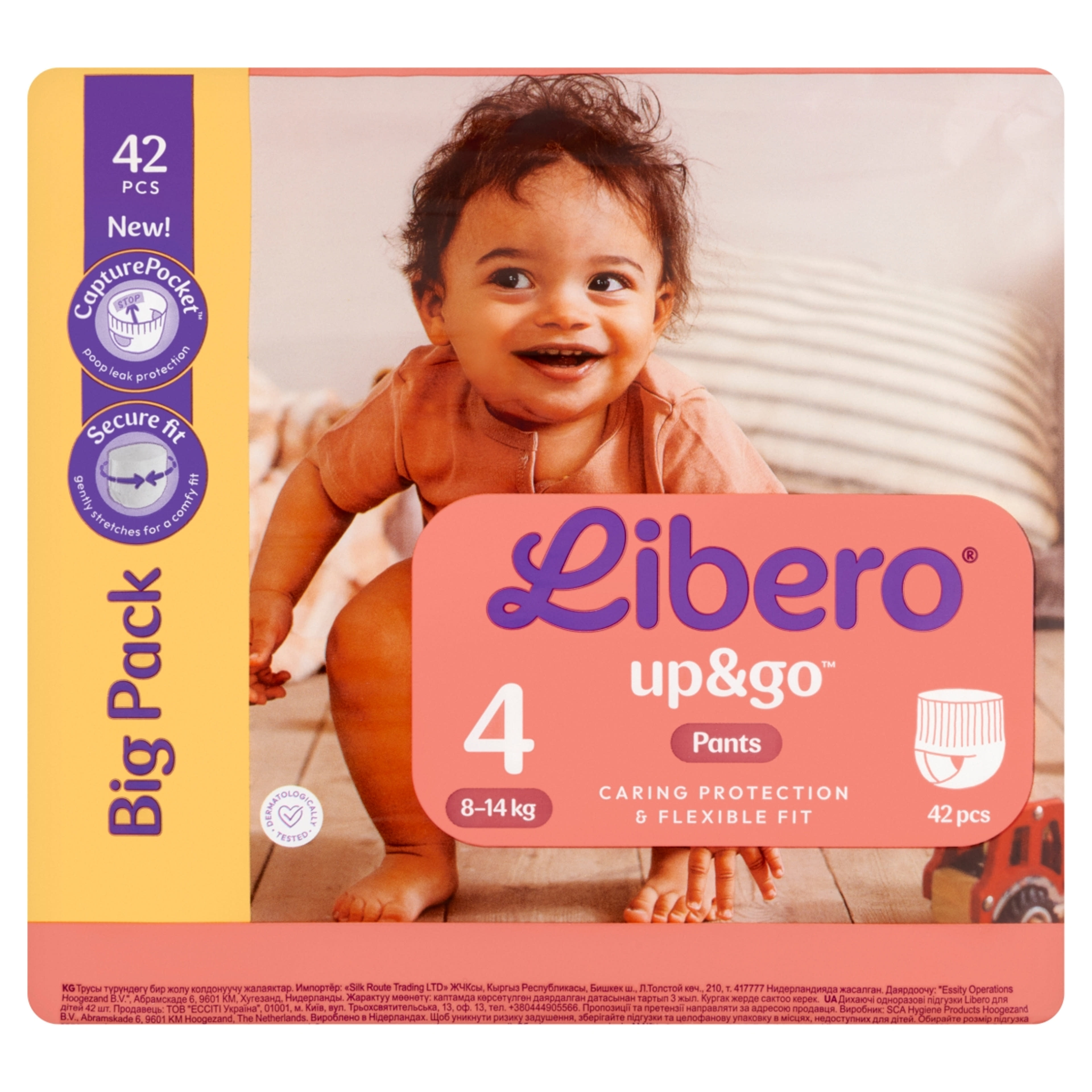 Libero Jumbo Up&Go bugyipelenka 4-es méret 8-14 kg - 42 db