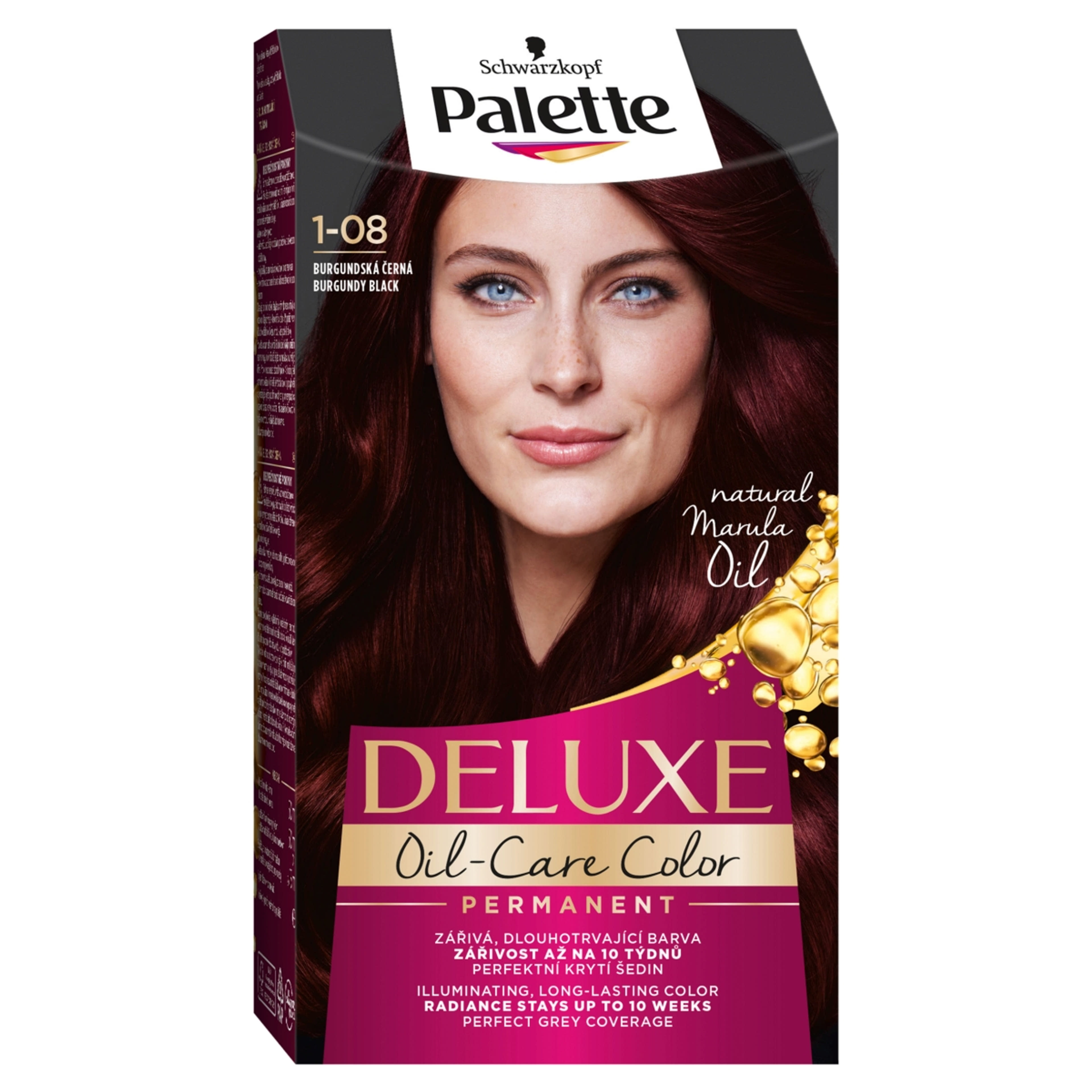 Palette Delux hajfesték, 1-08 burgundi fekete - 1 db
