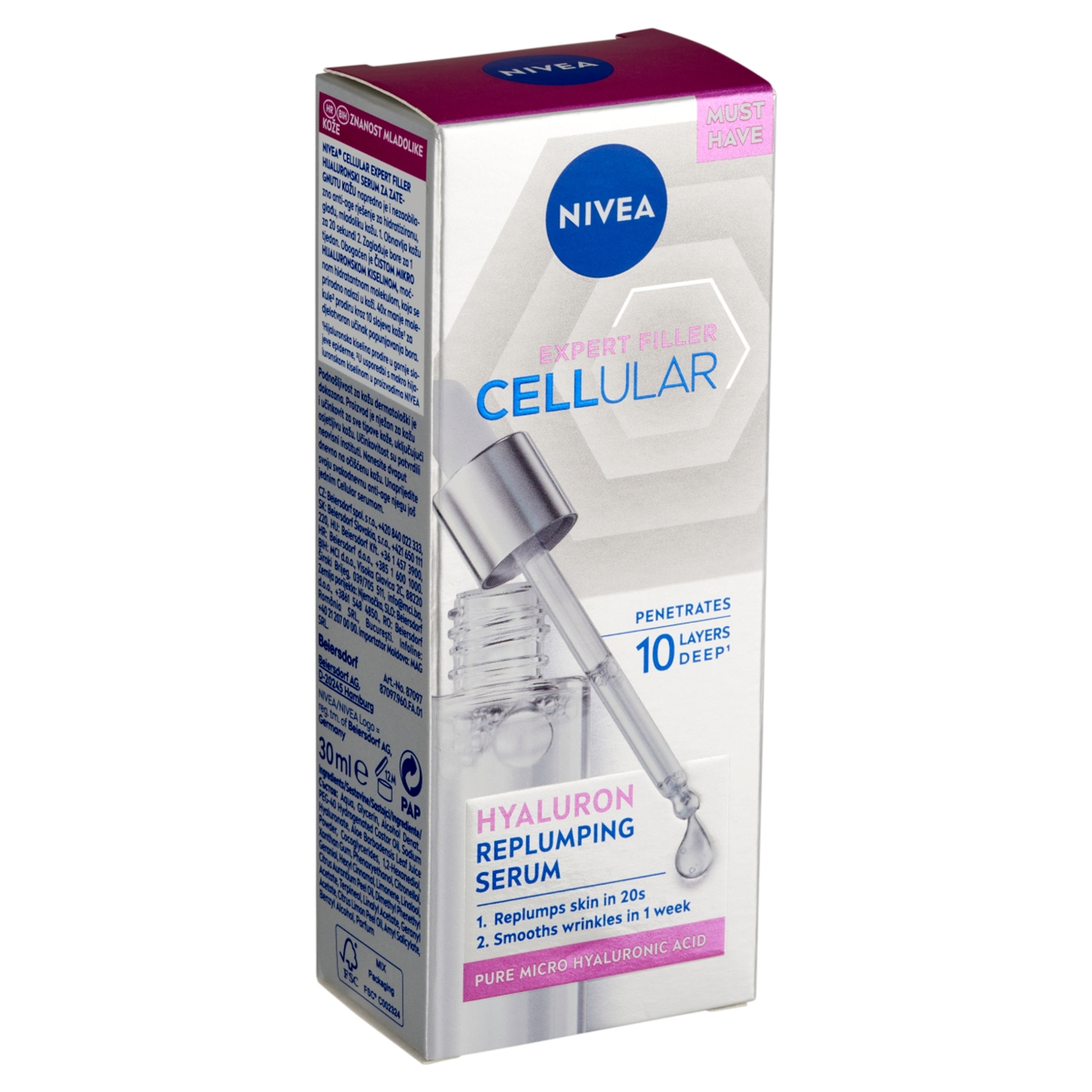 Nivea Cellular Expert Filler hialuron szérum - 30 ml-3