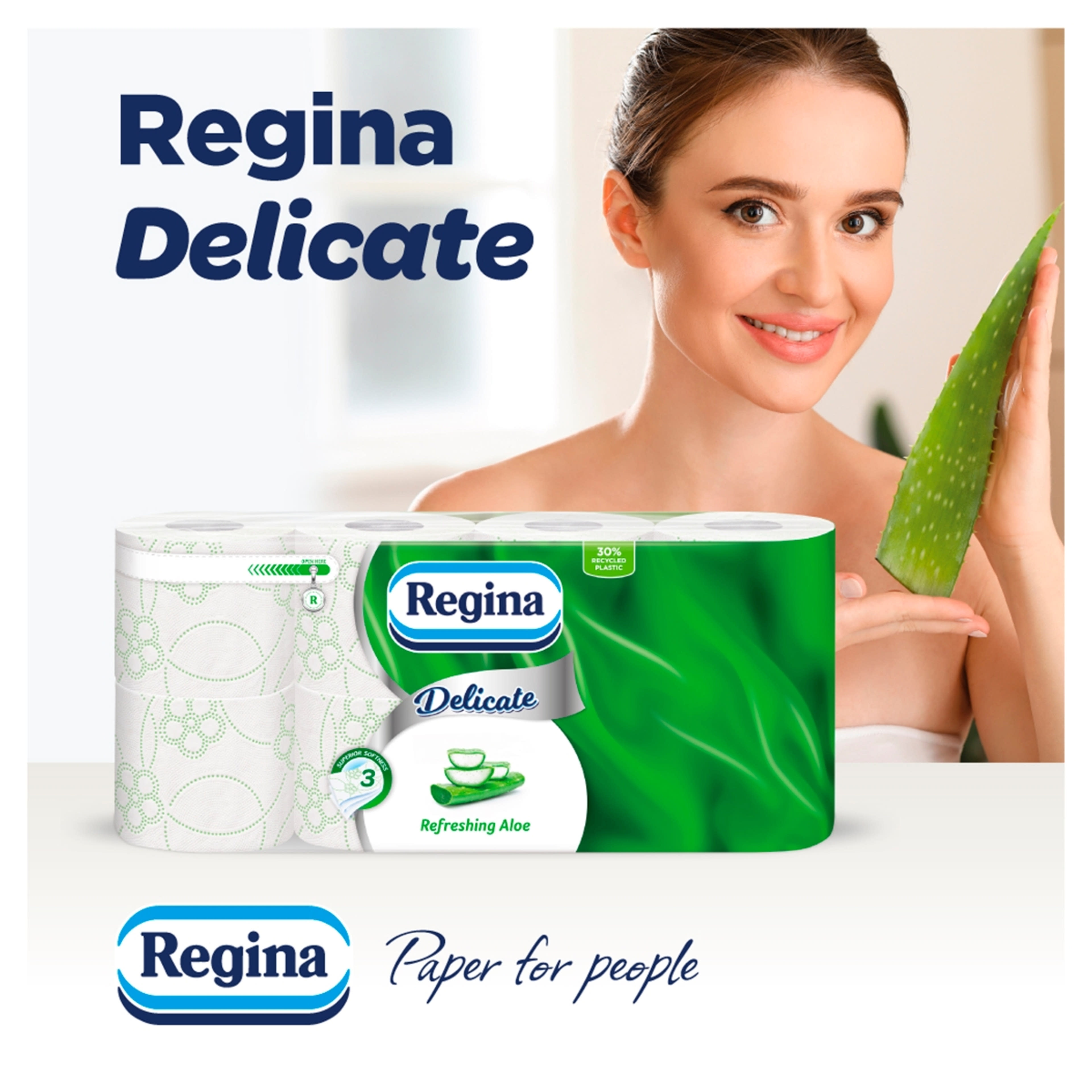 Regina Delicate Refreshing Aloe toalettpapír 3 rétegű - 8 db-2