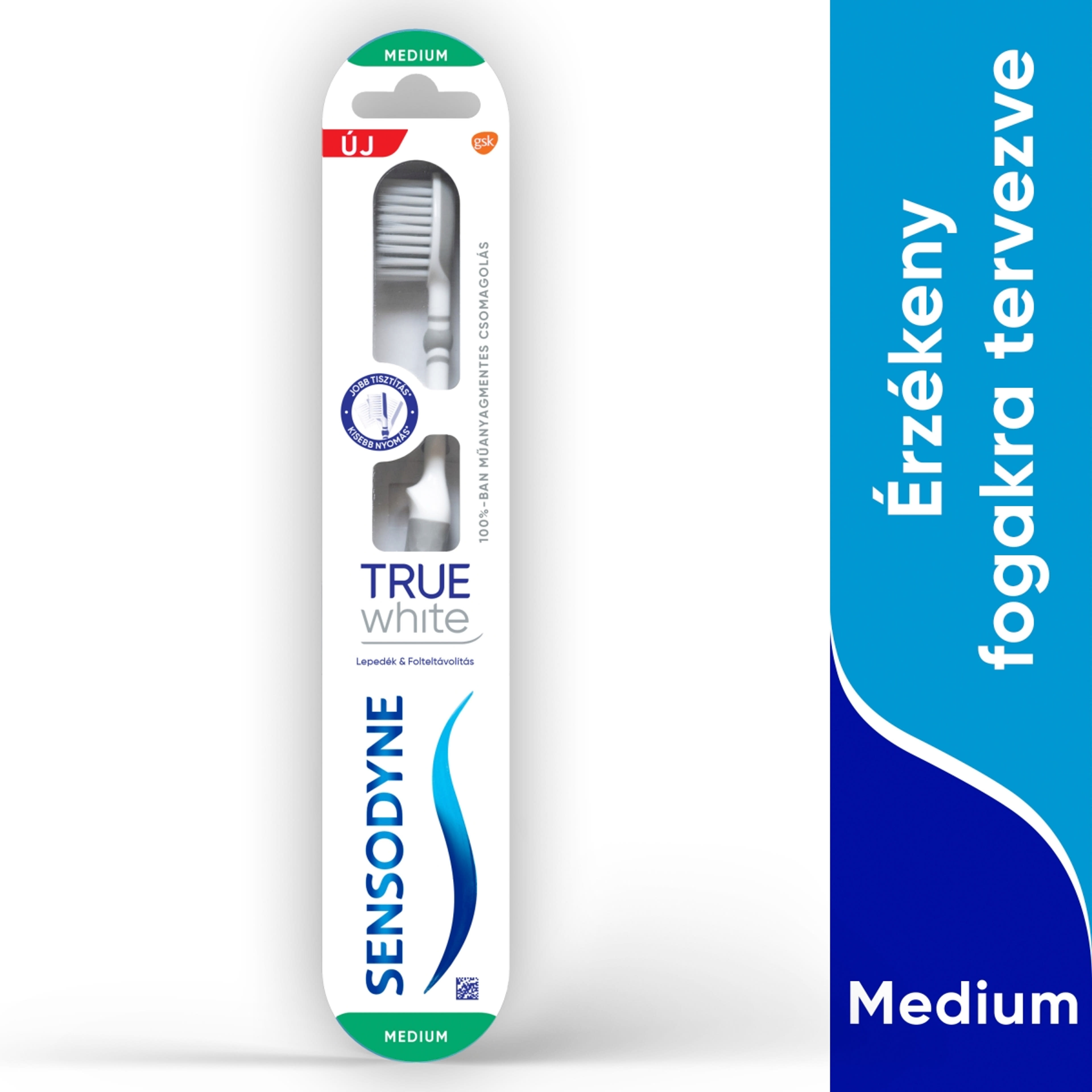 Sensodyne True White Medium fogkefe - 1 db