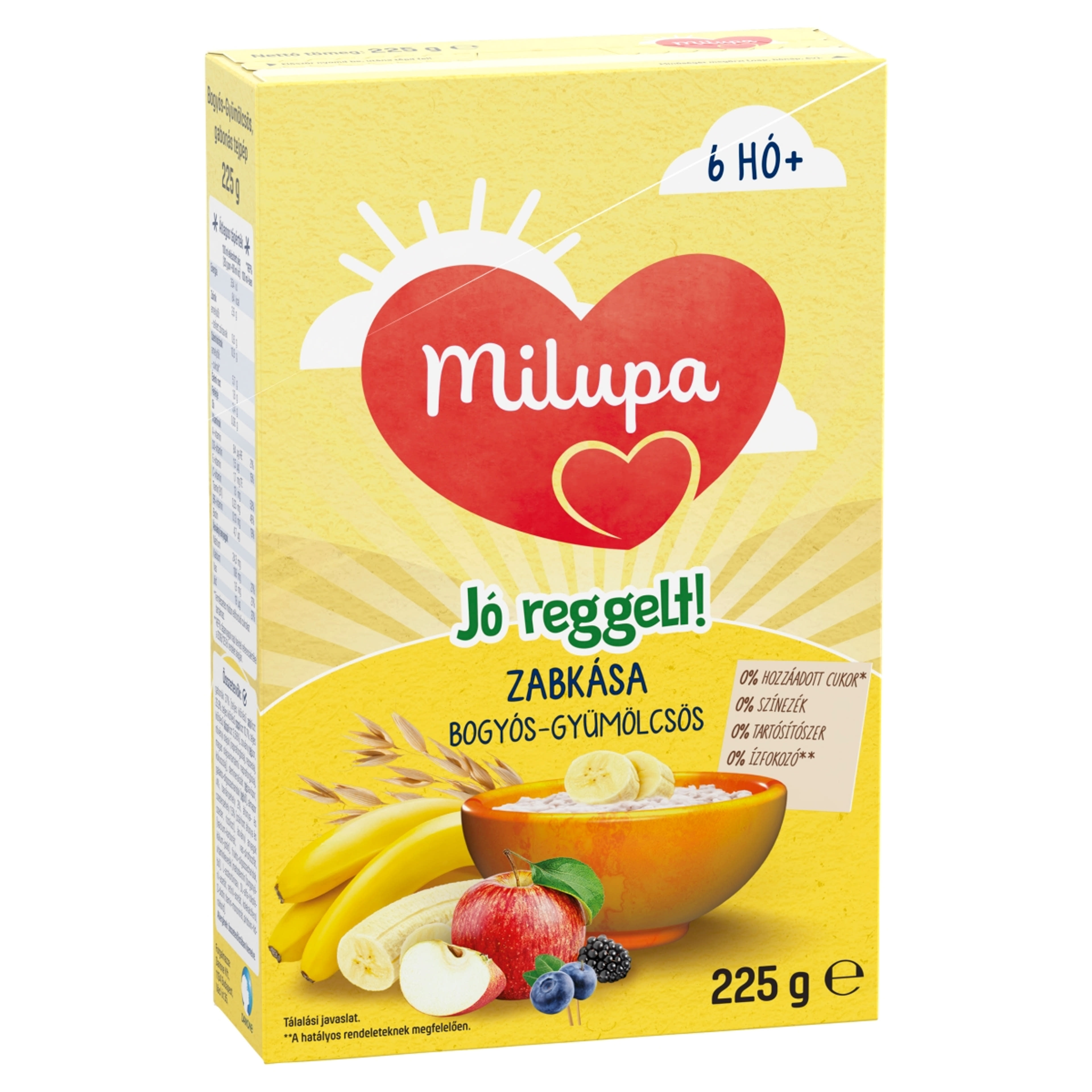 Milupa Jó reggelt! zabkása bogyós-gyümölcsös 6 hónapos kortól - 225 g-3