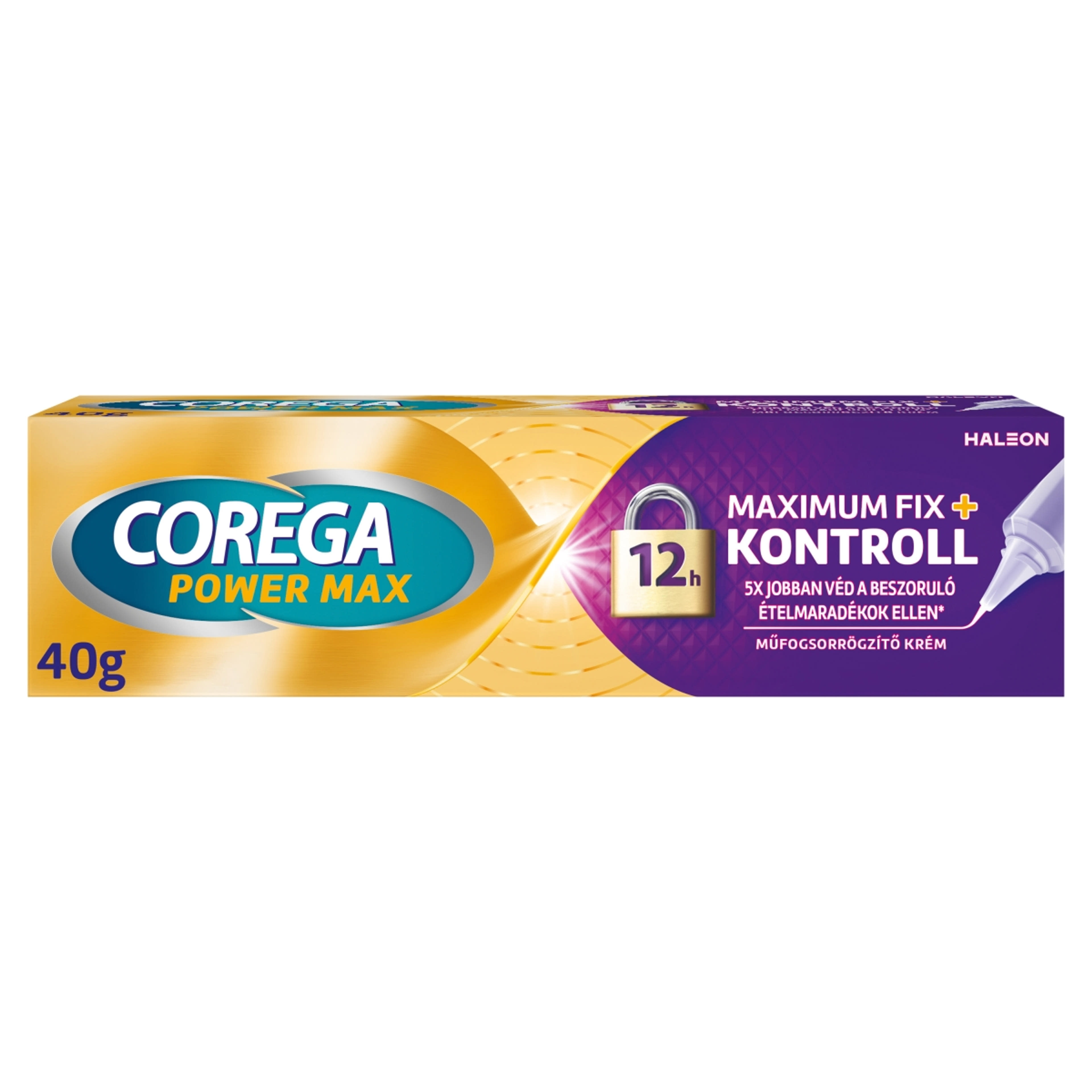 Corega Max Kontroll műfogsorrögzítő krém - 40 g