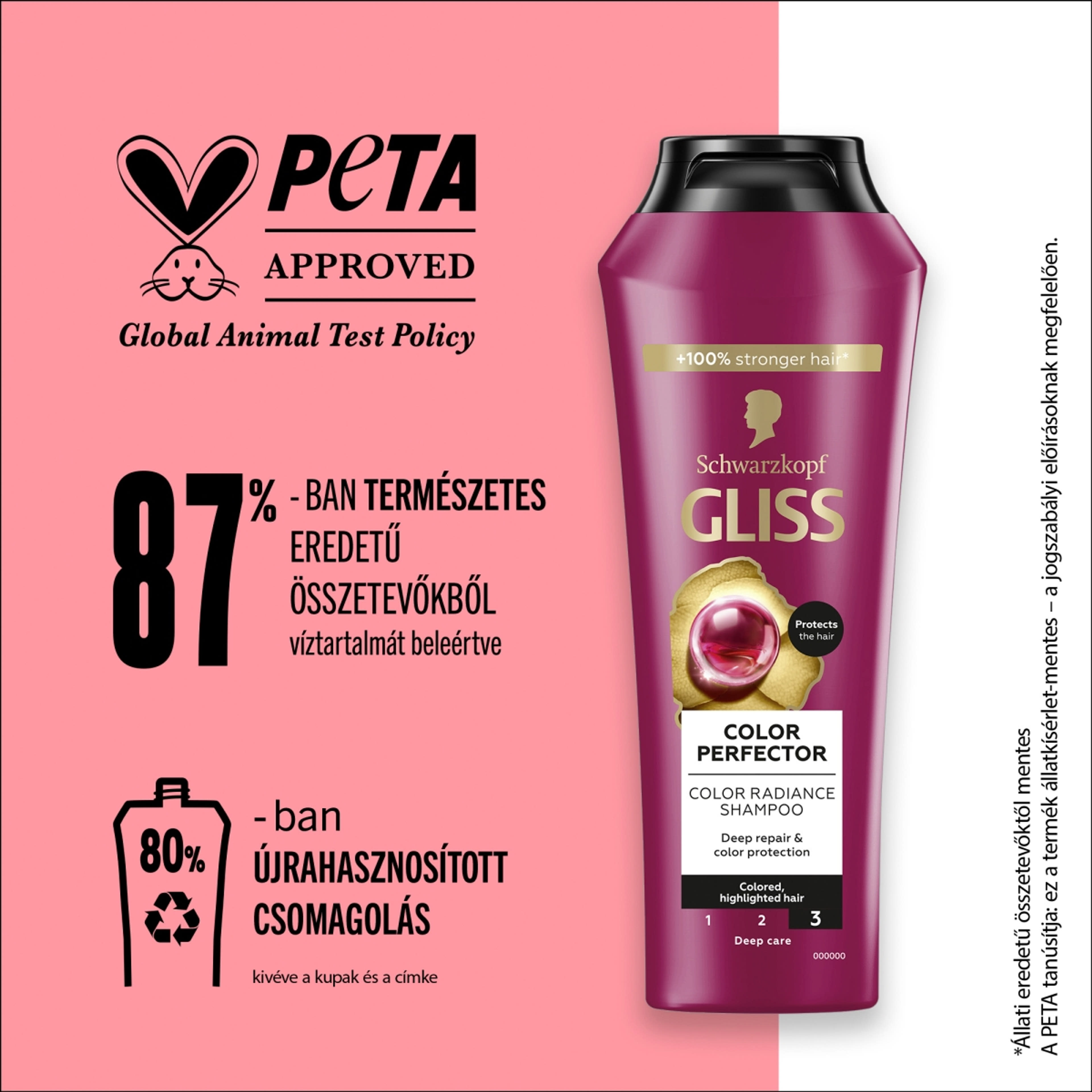 Gliss Ragyogó szín és védelem hajregeneráló sampon - 250 ml-4