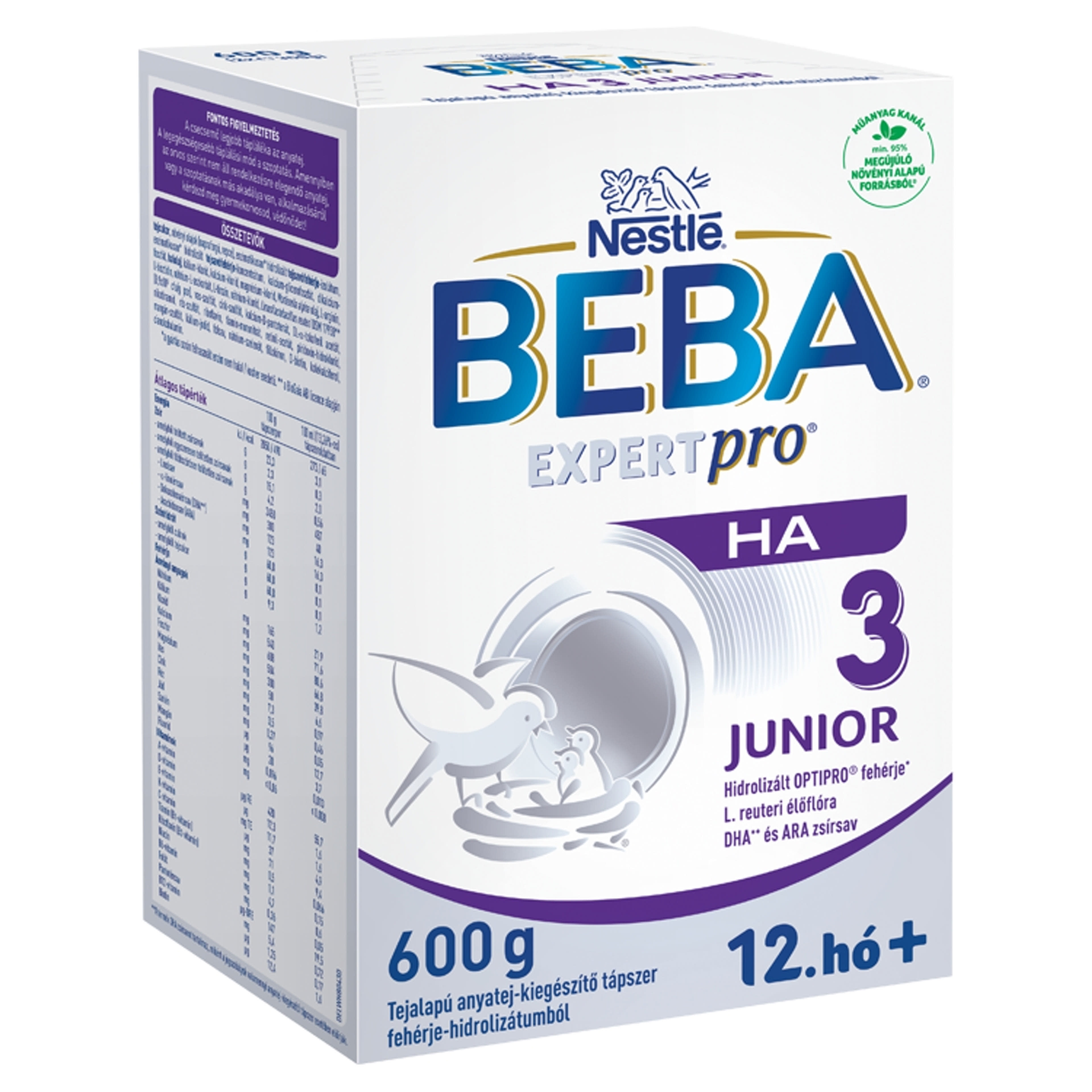 Beba Expertpro HA 3 Junior tejalapú anyatej-kiegészítő tápszer fehérje-hidrolizátumból 12.hónapos kortól - 600 g-3
