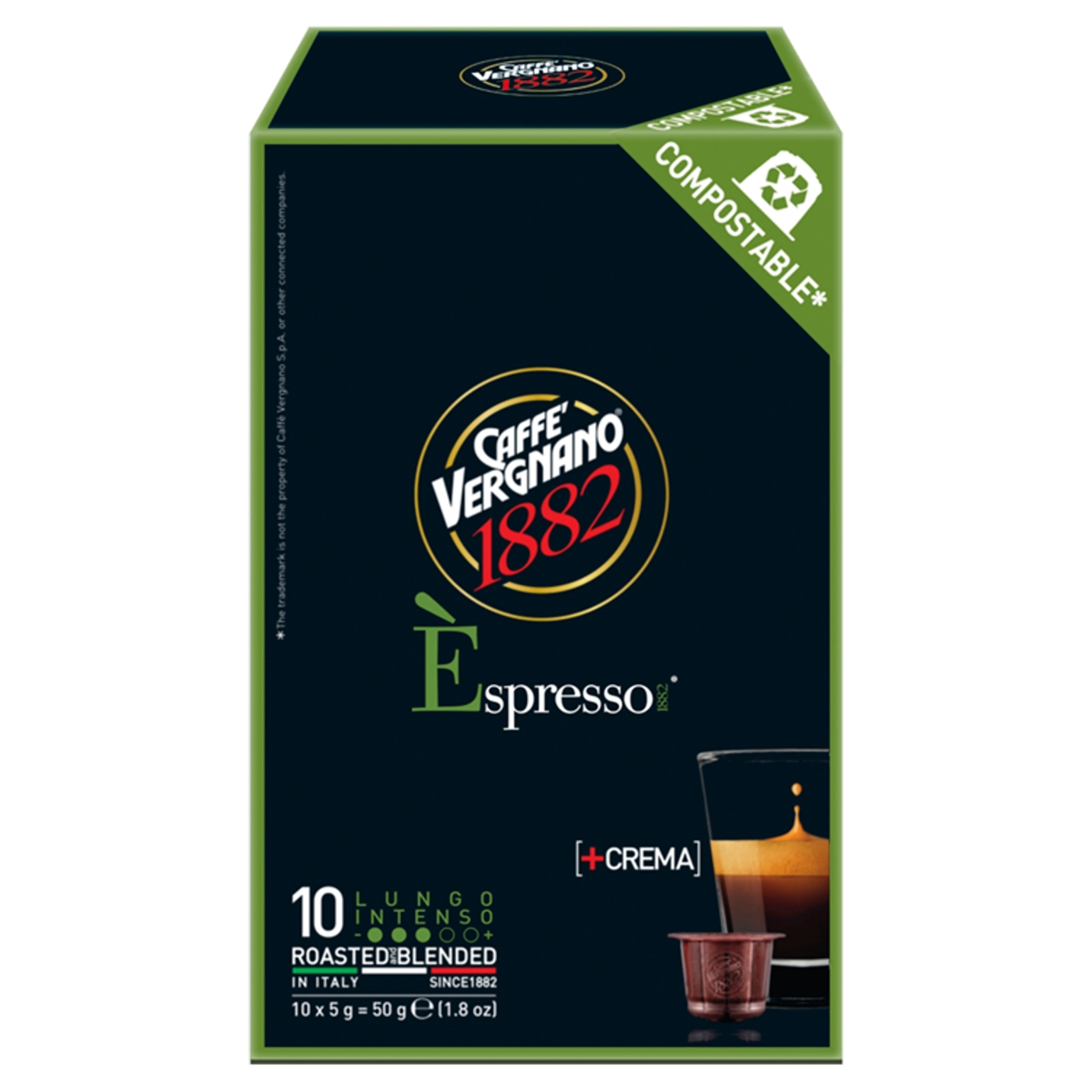 Caffè Vergnano Èspresso Lungo Intenso kávékapszula - 10 db