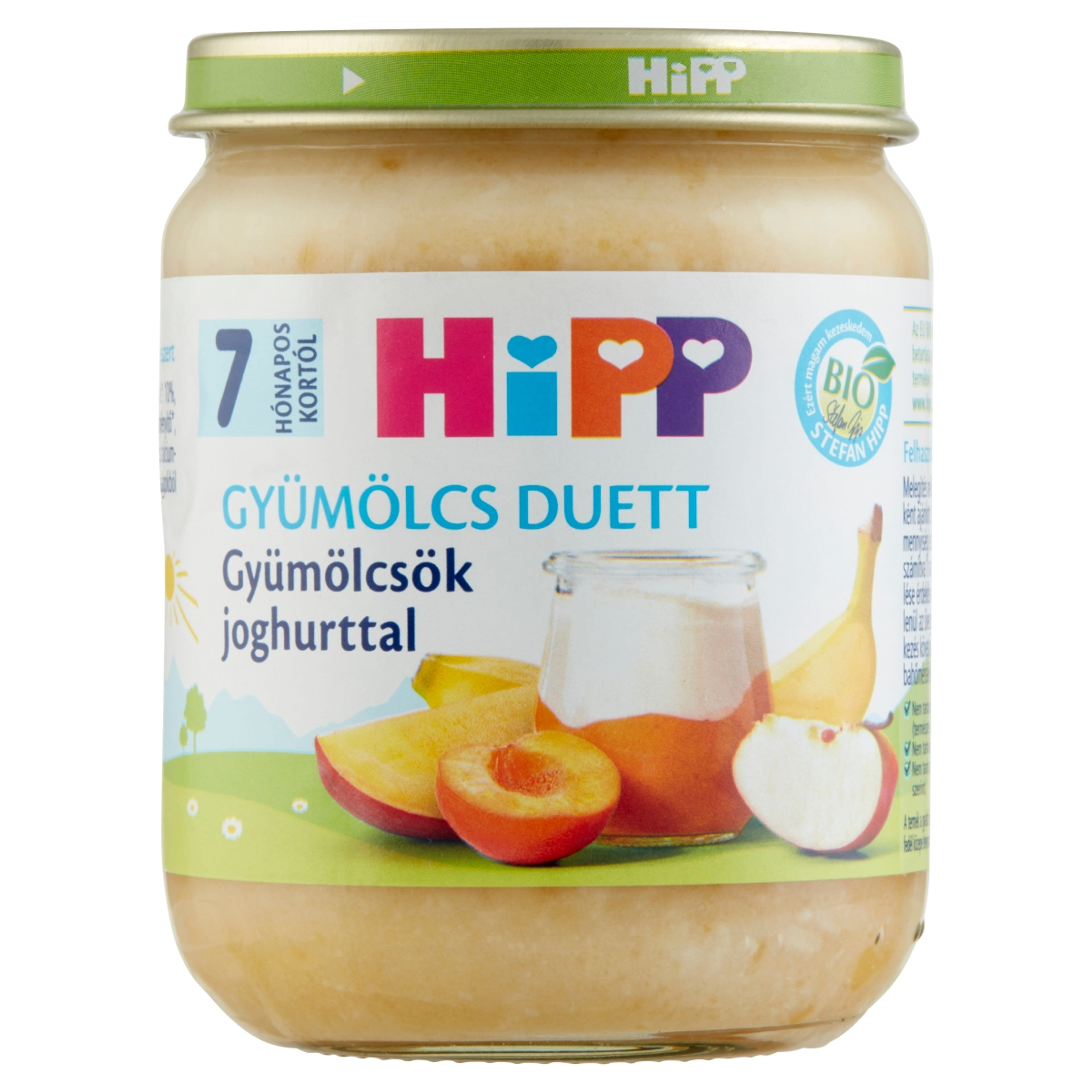 Hipp Bébijoghurt Gyümölcs Ízesítéssel 7 Hónapos Kortól - 160 g-1