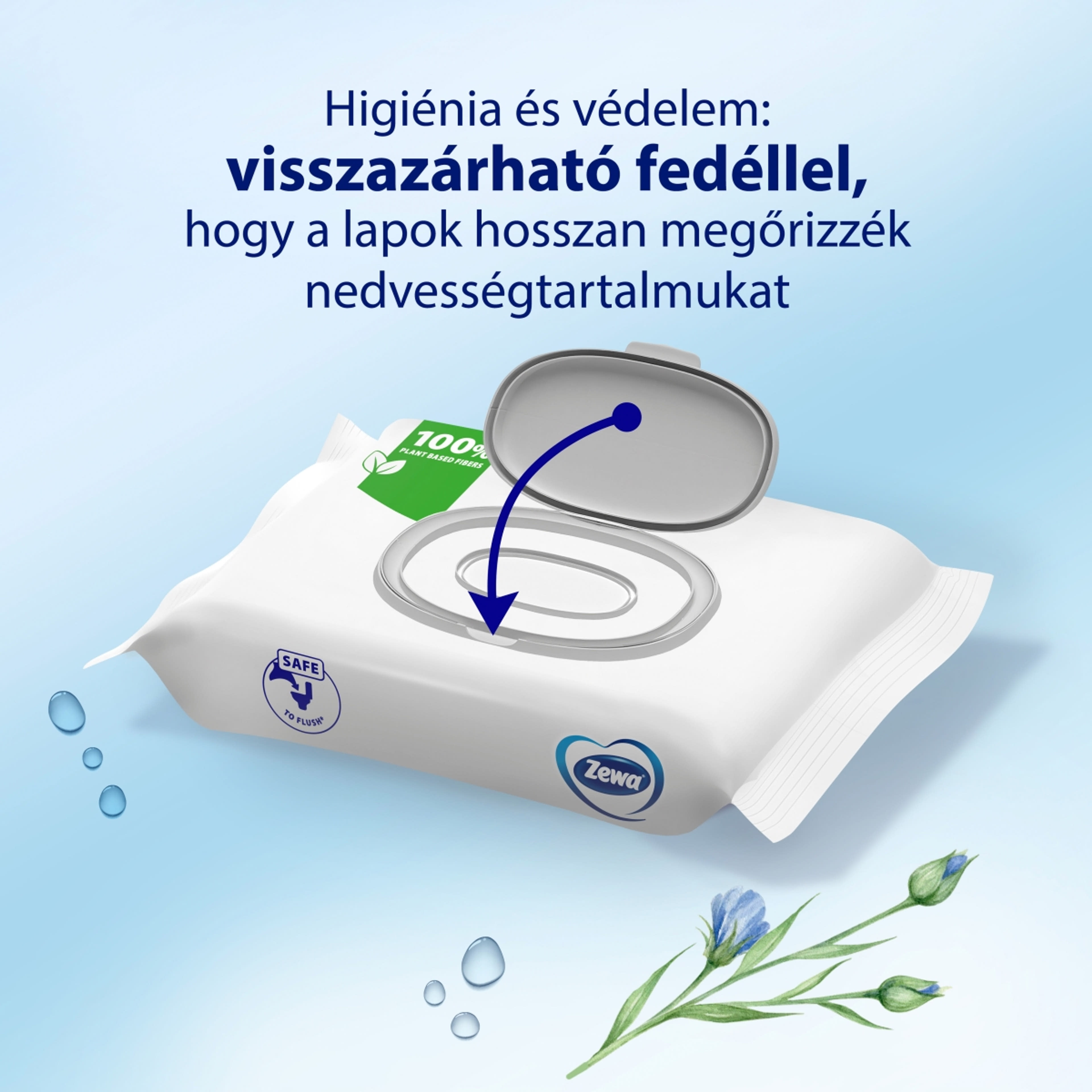Zewa Sensitive BigPack nedves toelettpapír - 80 db-6