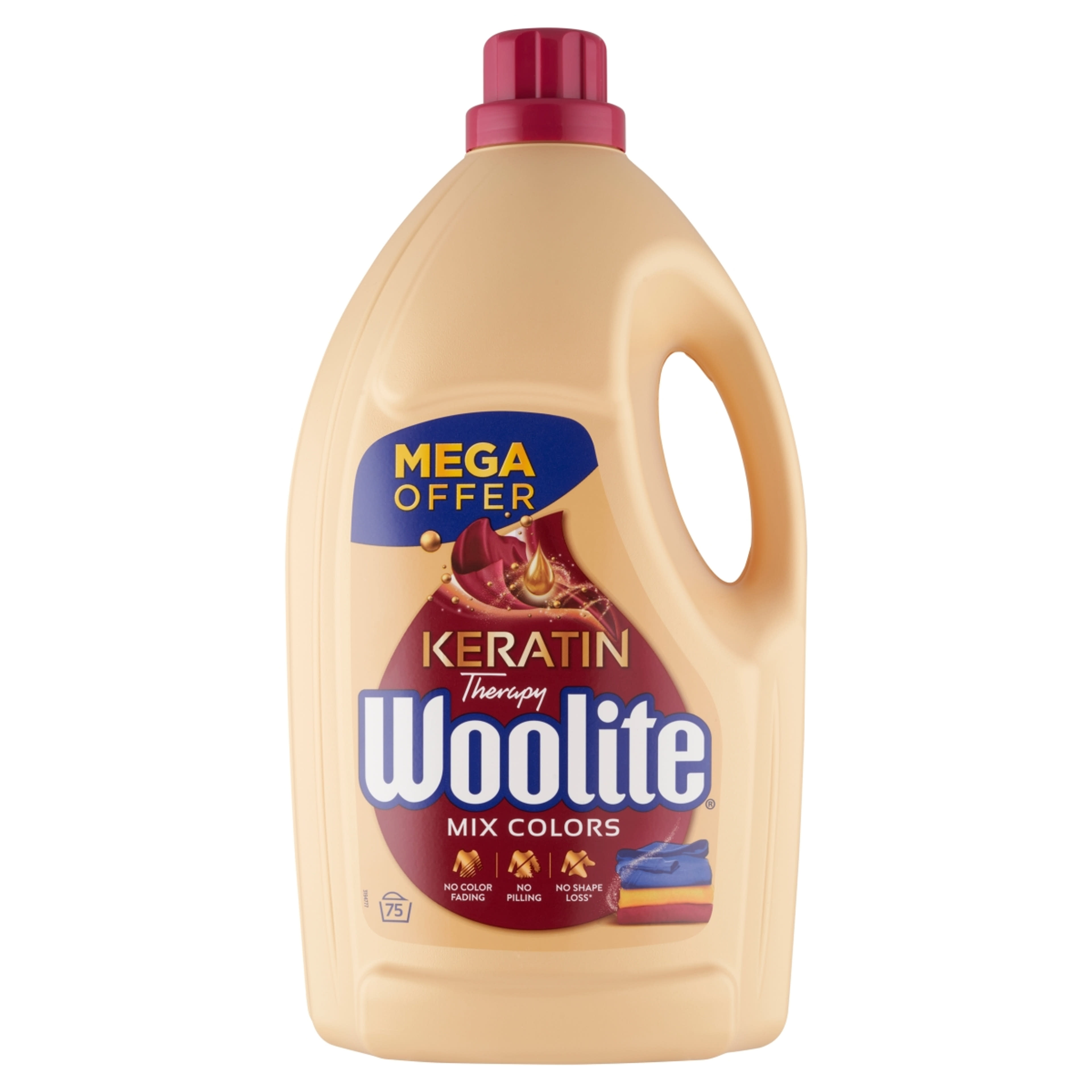 Woolite Keratin Therapy folyékony mosószer keratinnal színes ruhákhoz 75 mosás - 4500 ml