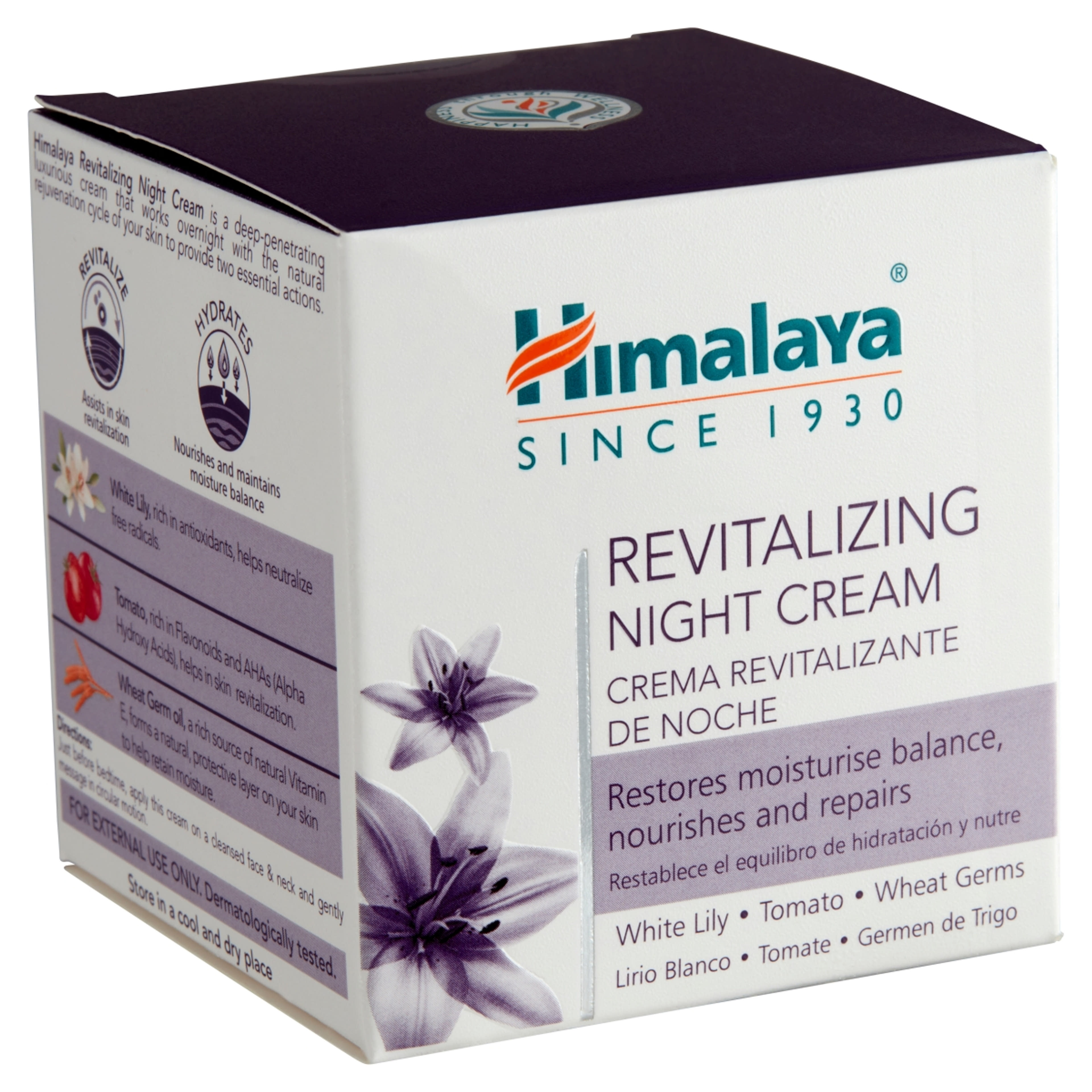 Himalaya Herbals revitalizáló éjszakai krém száraz és kombinált bőrre - 50 g-2