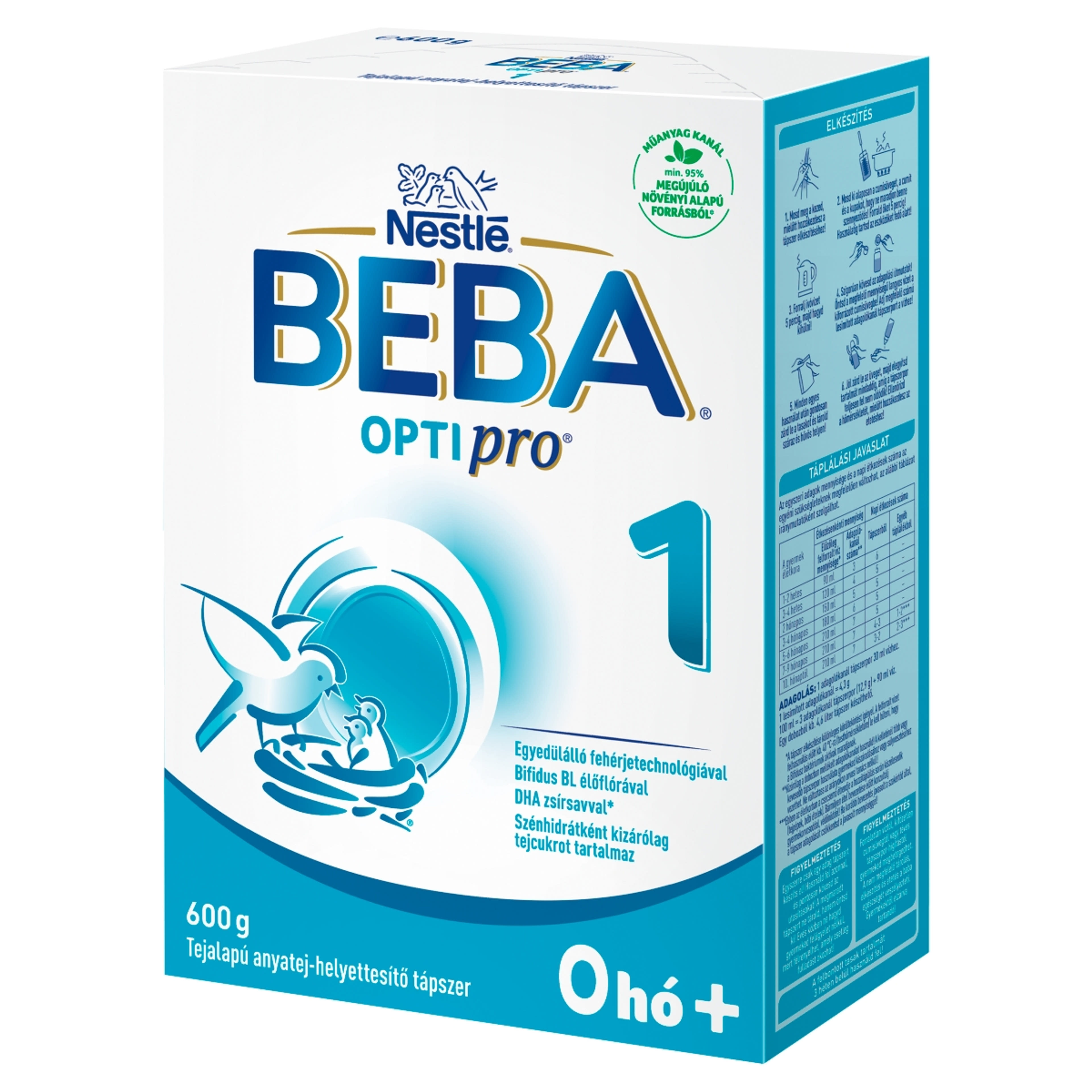 Beba Optipro1 tejalapú anyatej-helyettesítő tápszer 0 hónapos kortól - 600 g-2