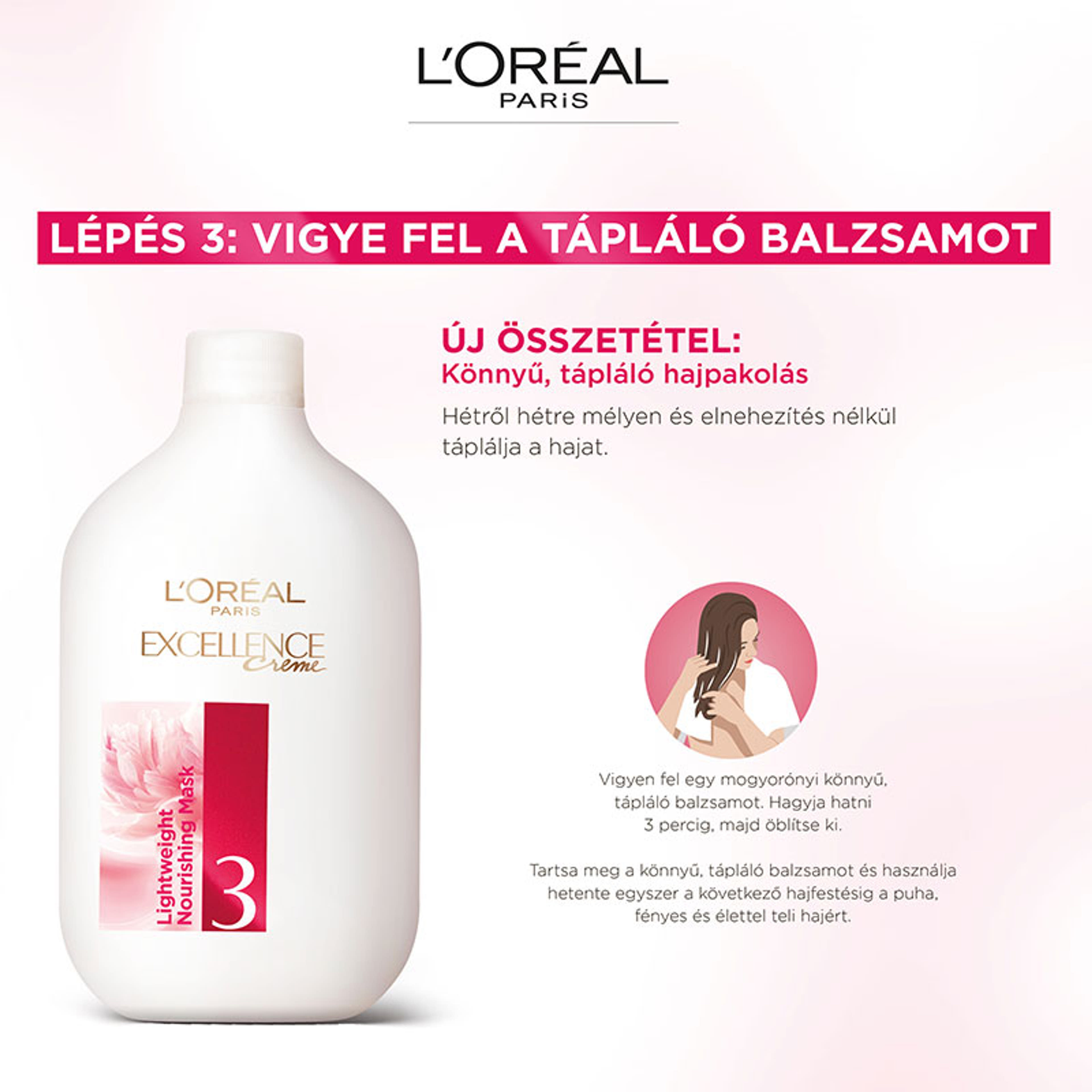 L'Oréal Paris Excellence krémes, tartós hajfesték 6.1 sötét hamvasszőke - 1 db-11