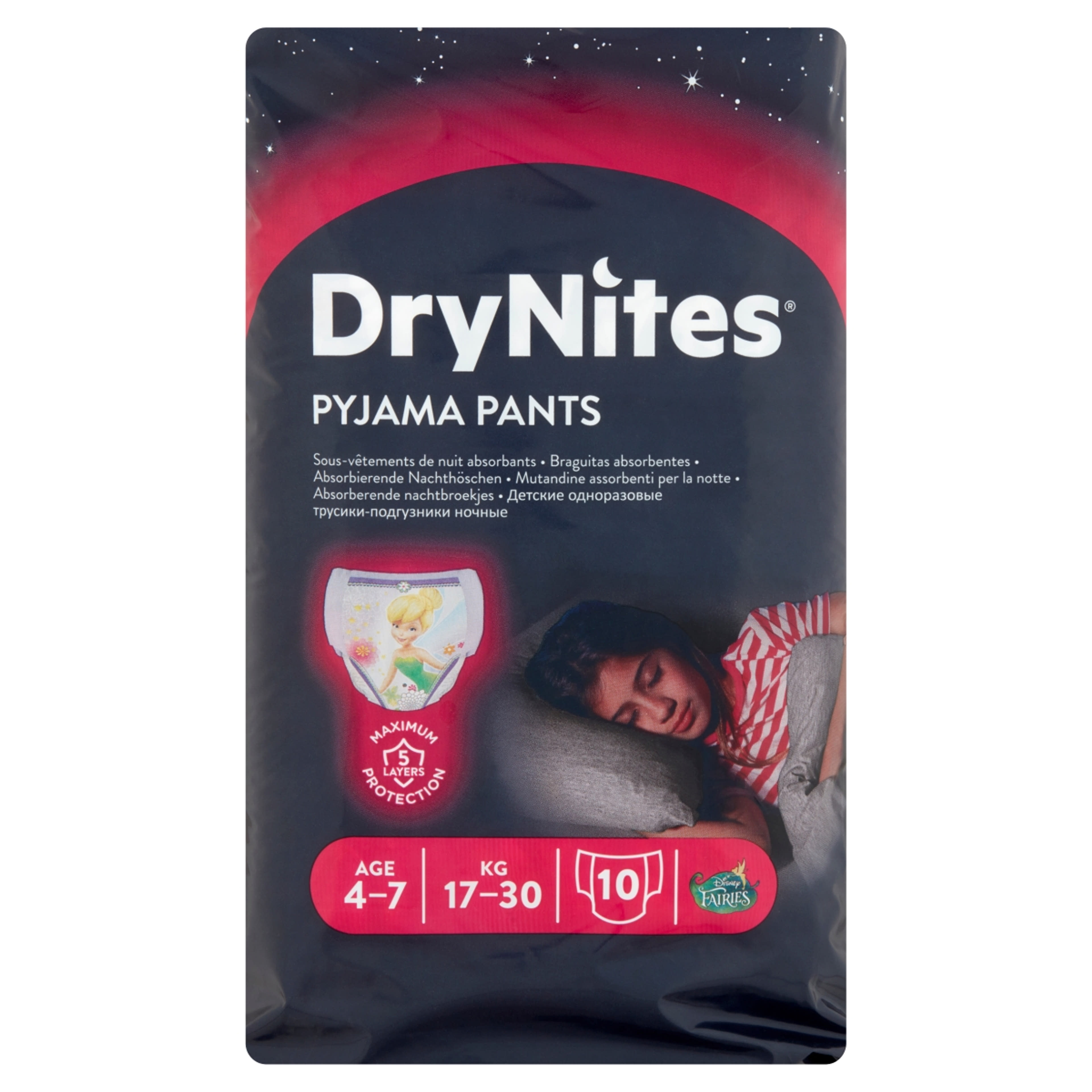 DryNites 4-7 év 17-30 kg éjszakai pelenka - 10 db