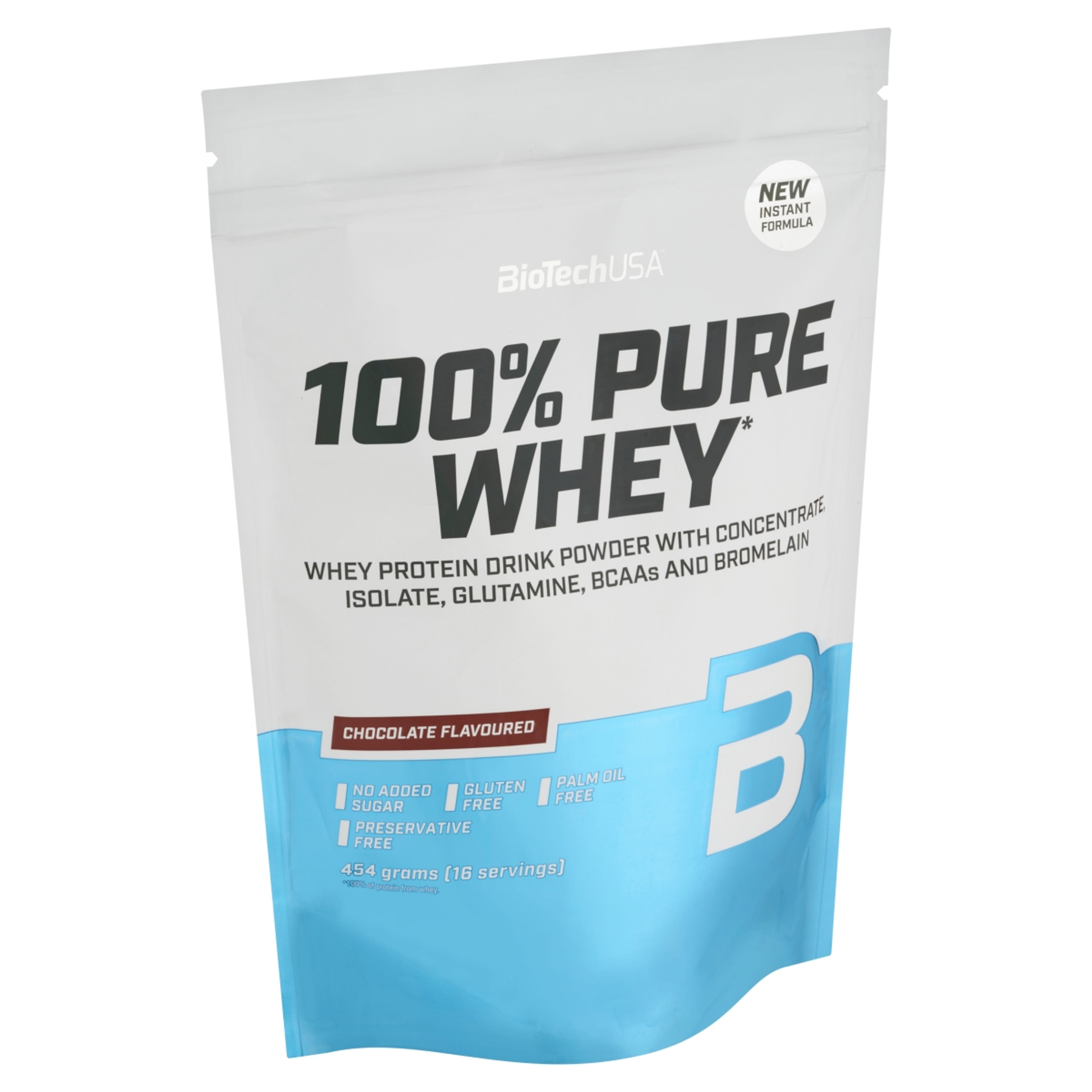 BioTechUSA 100% Pure Whey Csokoládé ízű fehérjepor - 454 g-2