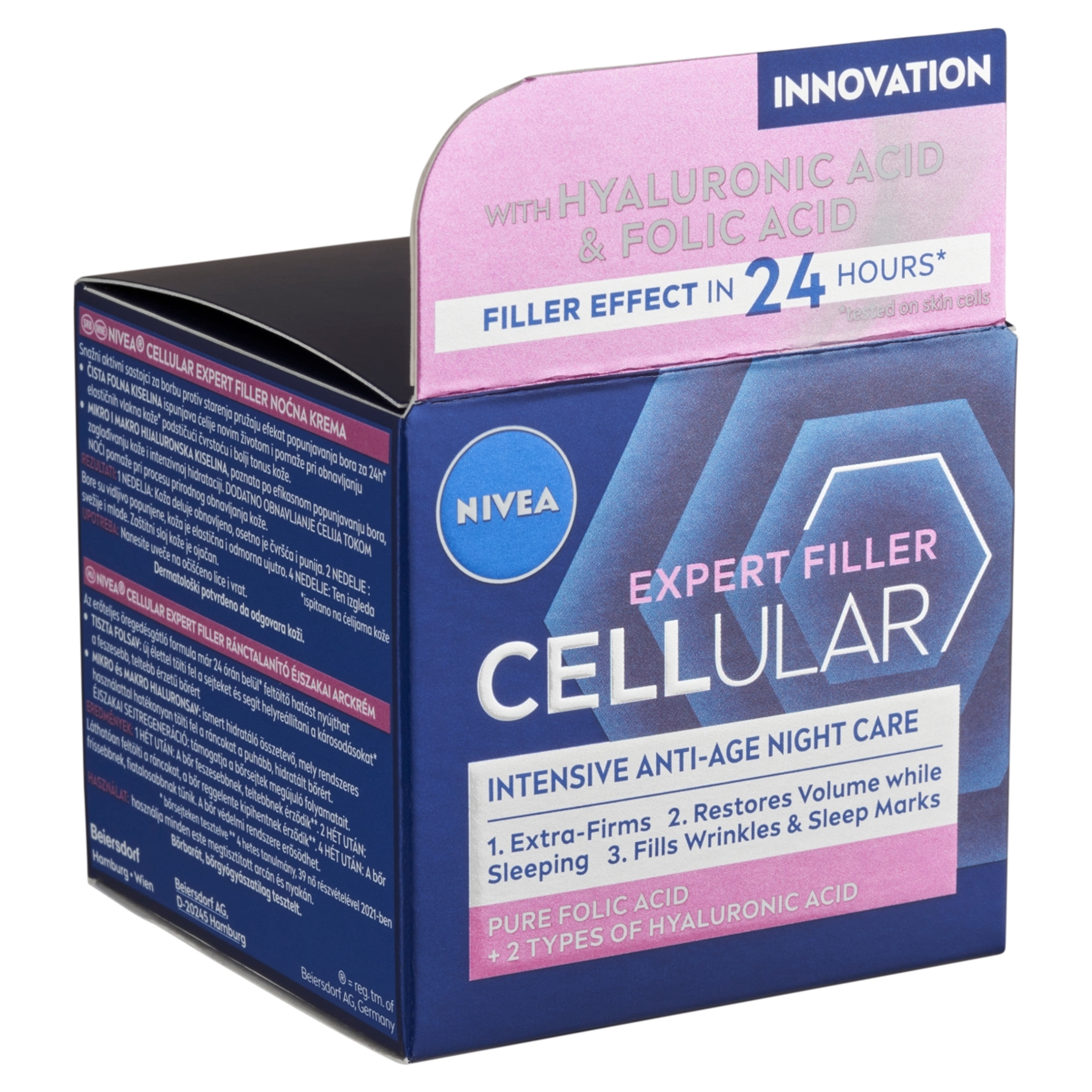 Nivea Hyaluron Cellular Filler Feszesítő Éjszakai Arckrém - 50 ml-3