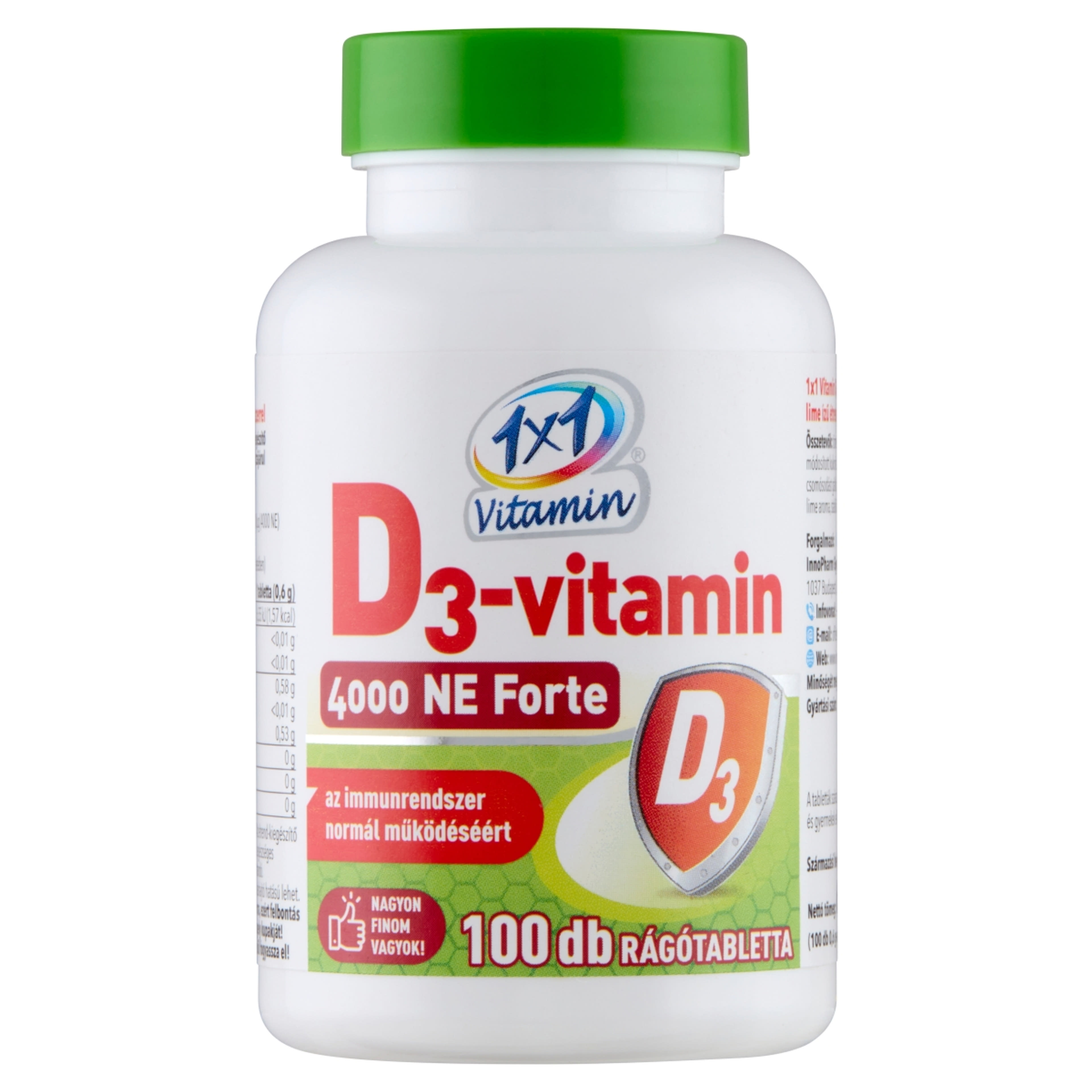 1x1 vitamin D3 4000 Ne forte rágótabletta - 100 db