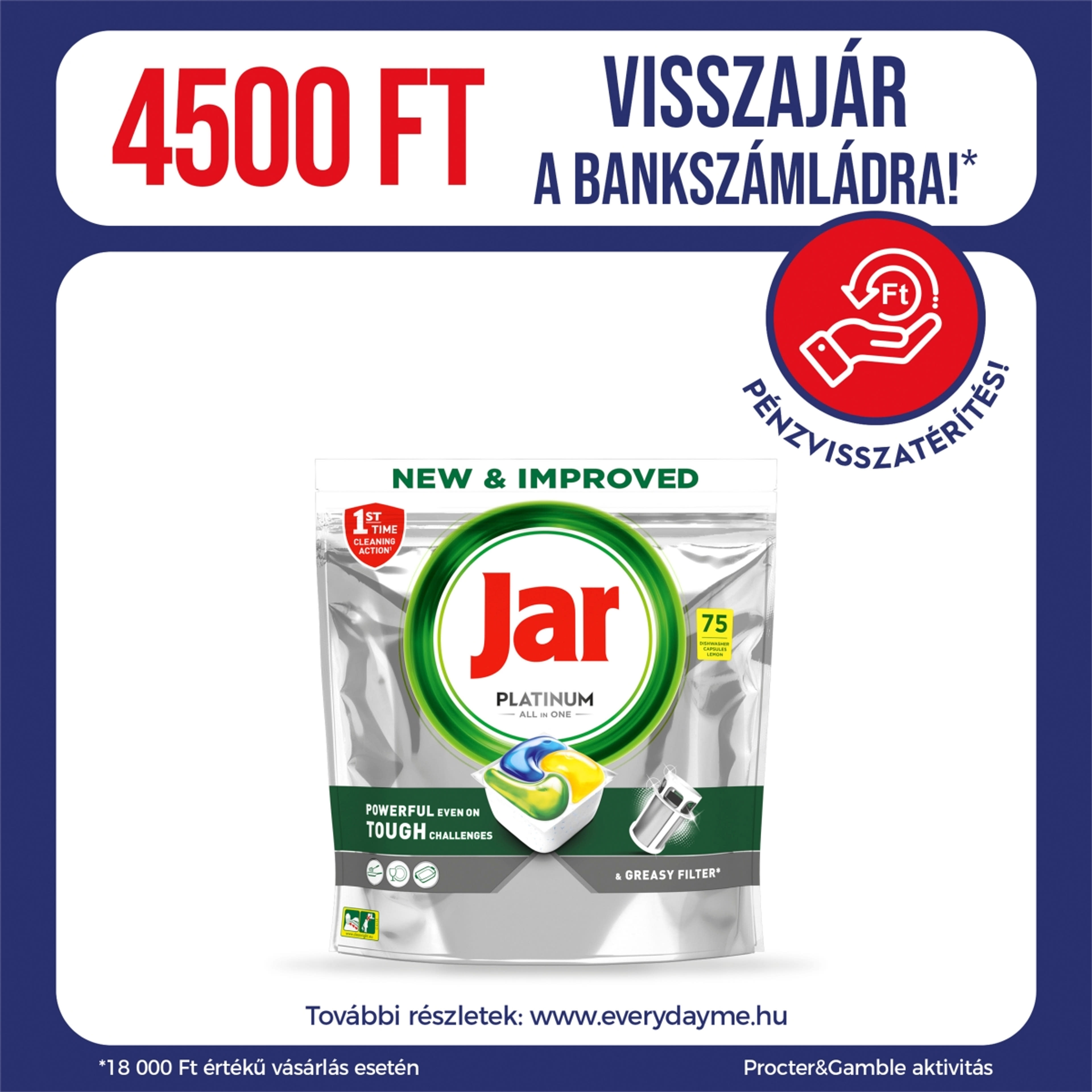 Jar Platinum Lemon All In One mosogatókapszula - 75 db