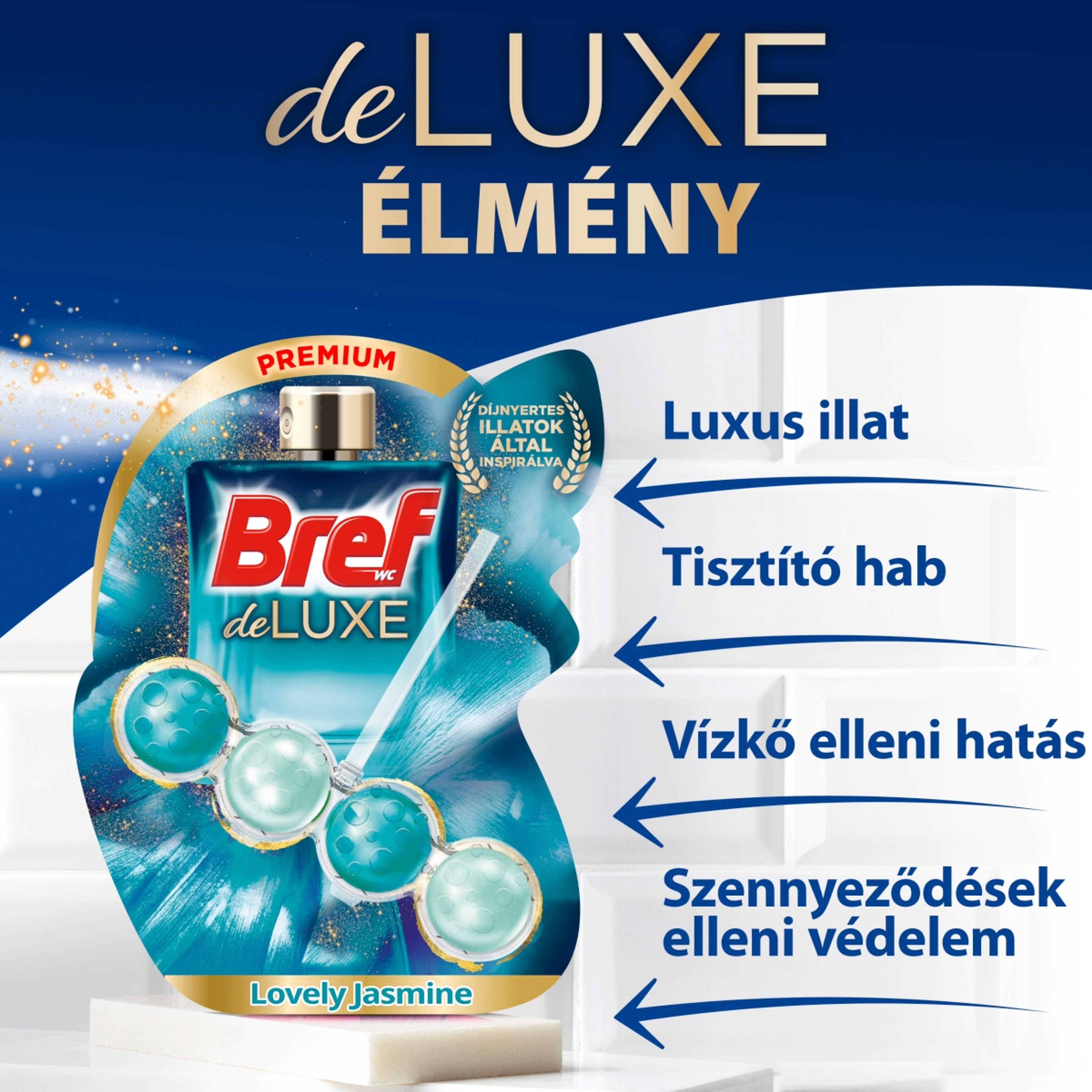 Bref Deluxe Lovely Jasmine WC illatosító (3x50 g) - 150 g-2